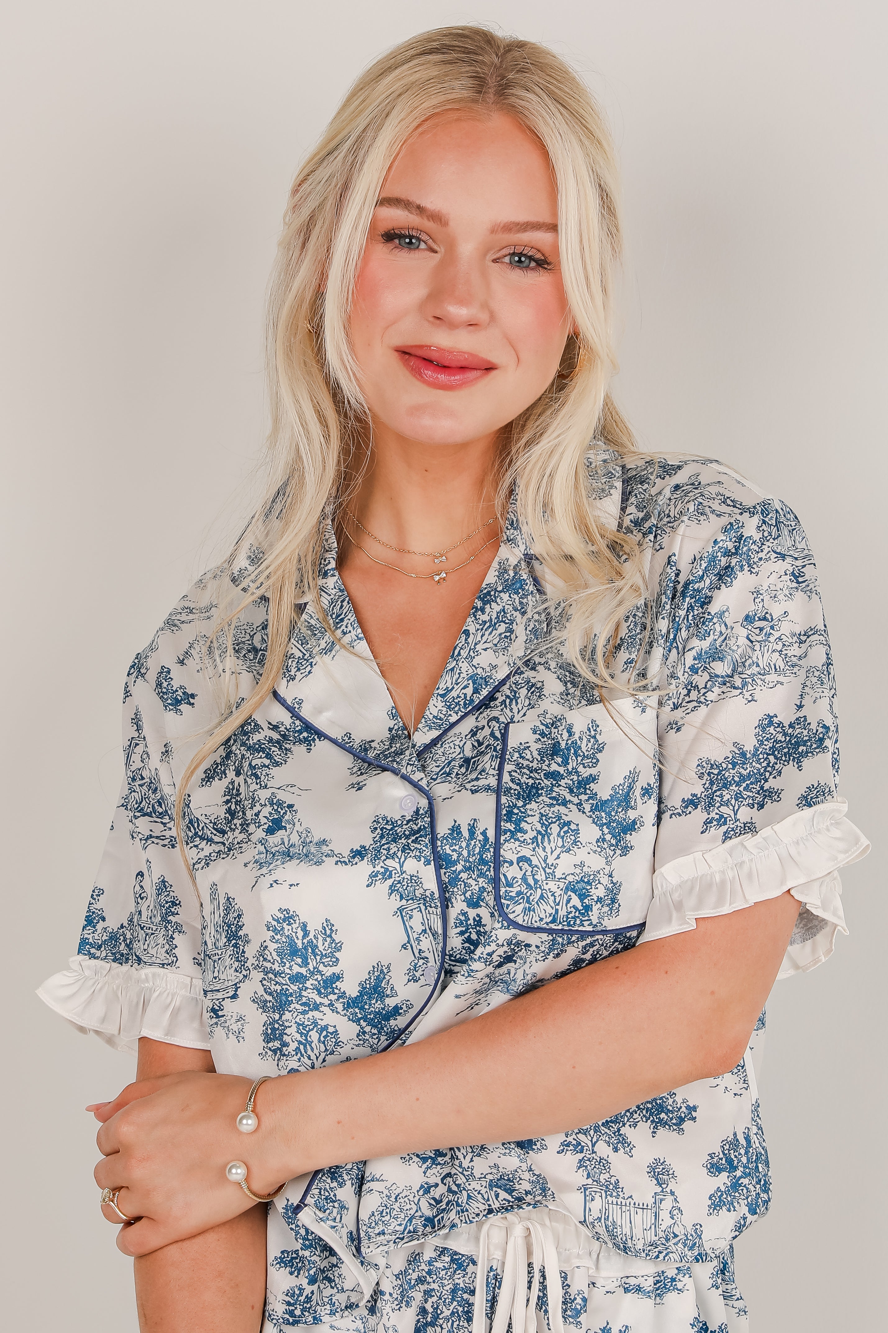 Dreamy Days Blue Pajama Top
