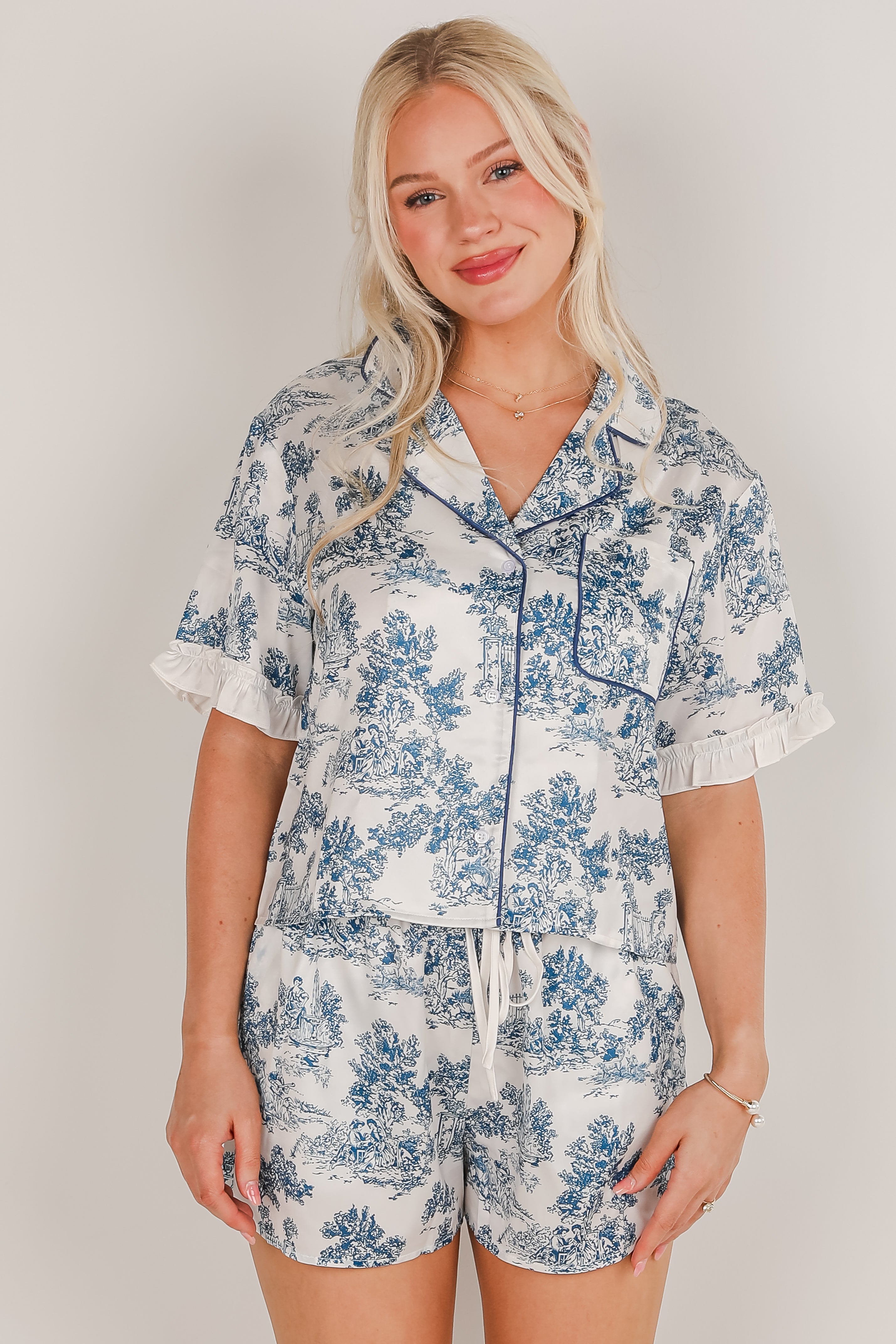 Dreamy Days Blue Pajama Top