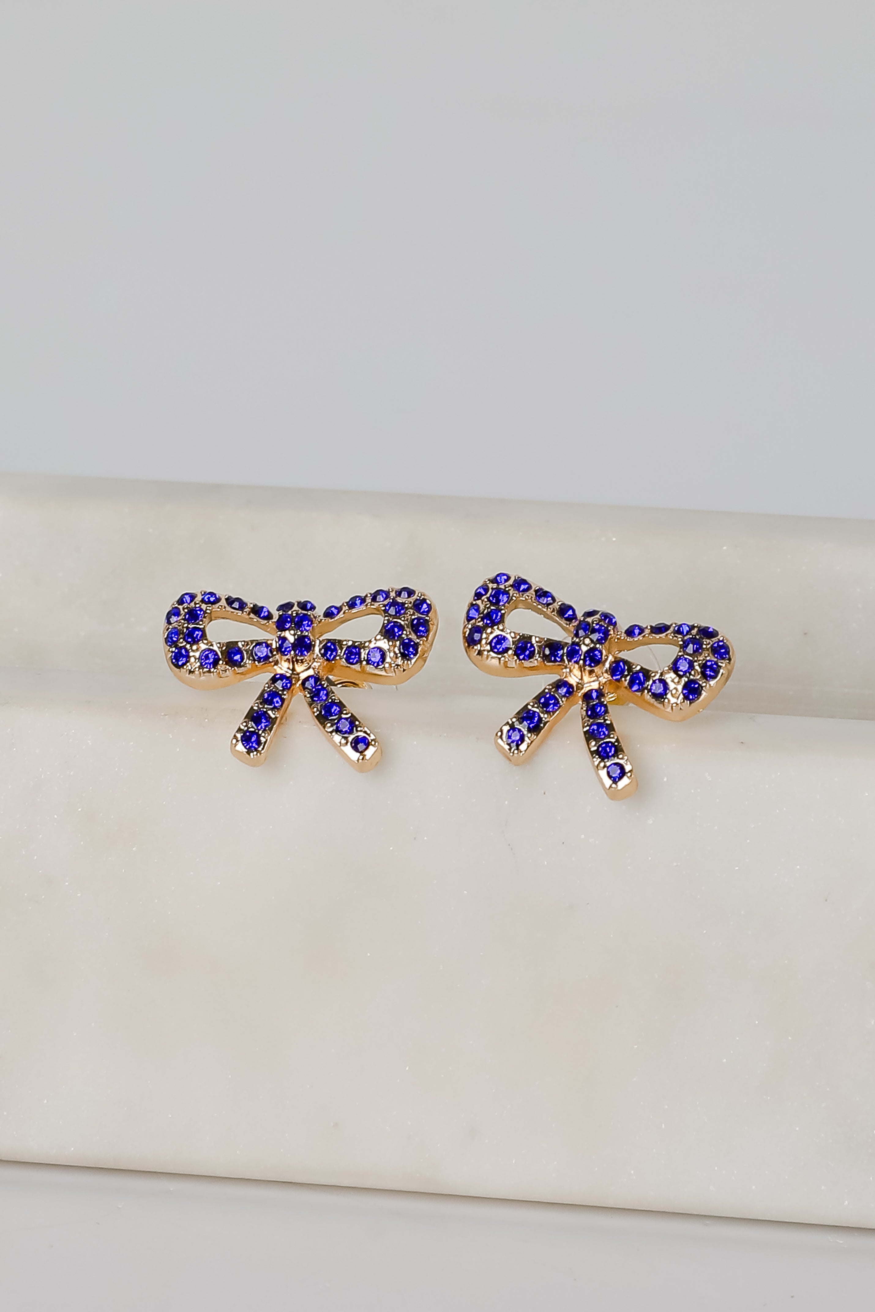 Maeve Rhinestone Bow Earrings