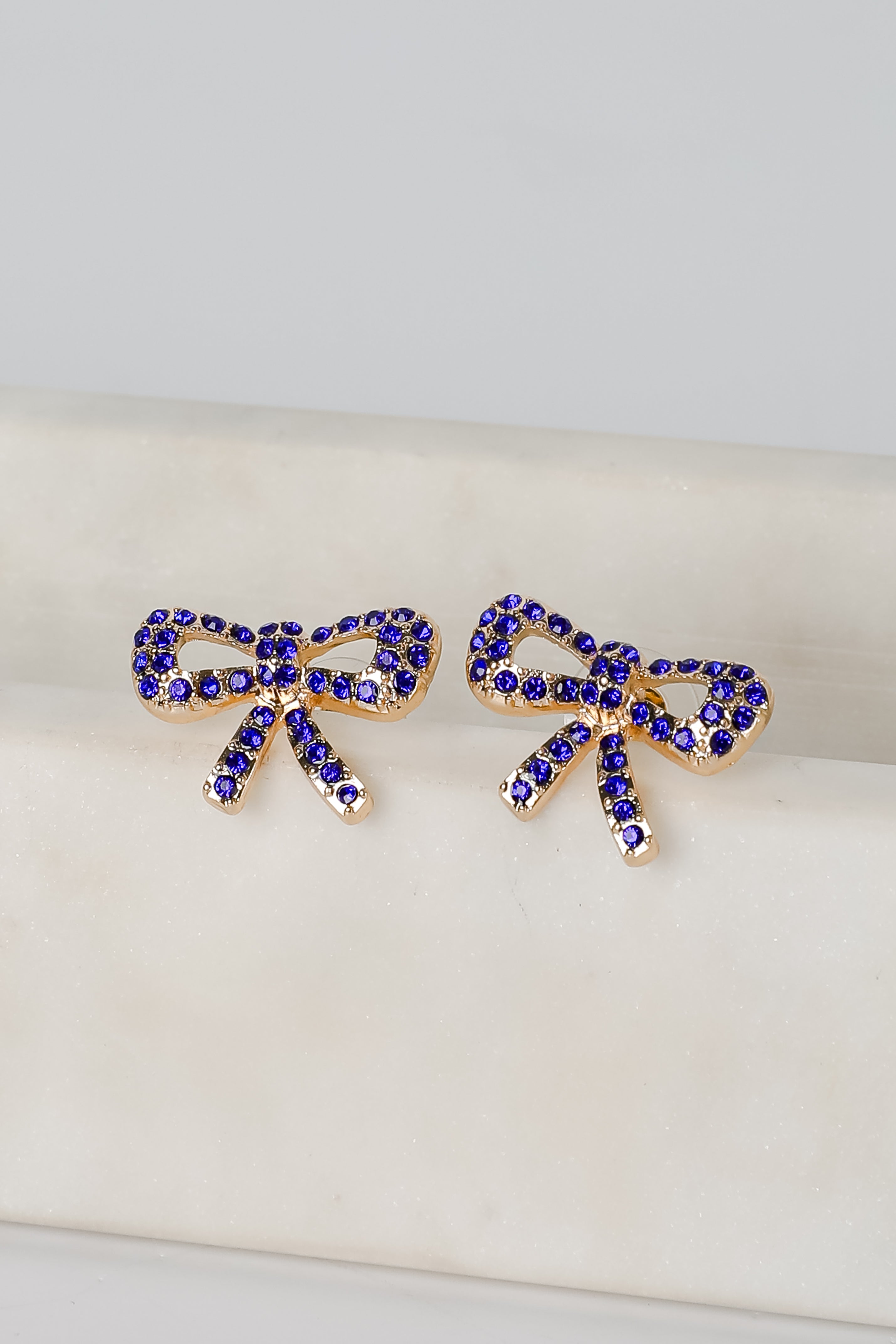 Maeve Rhinestone Bow Earrings