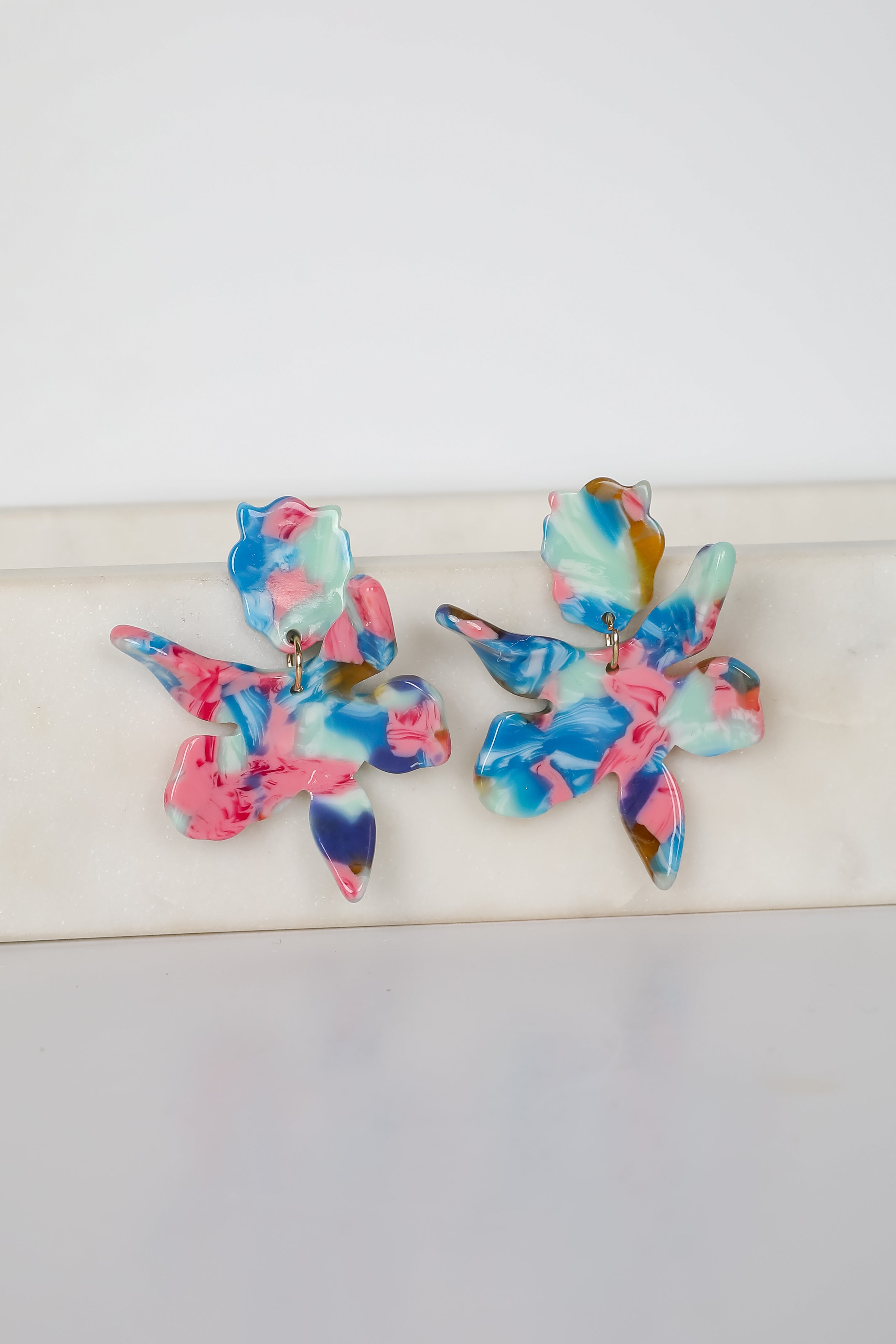 Cora Acrylic Statement Drop Earrings