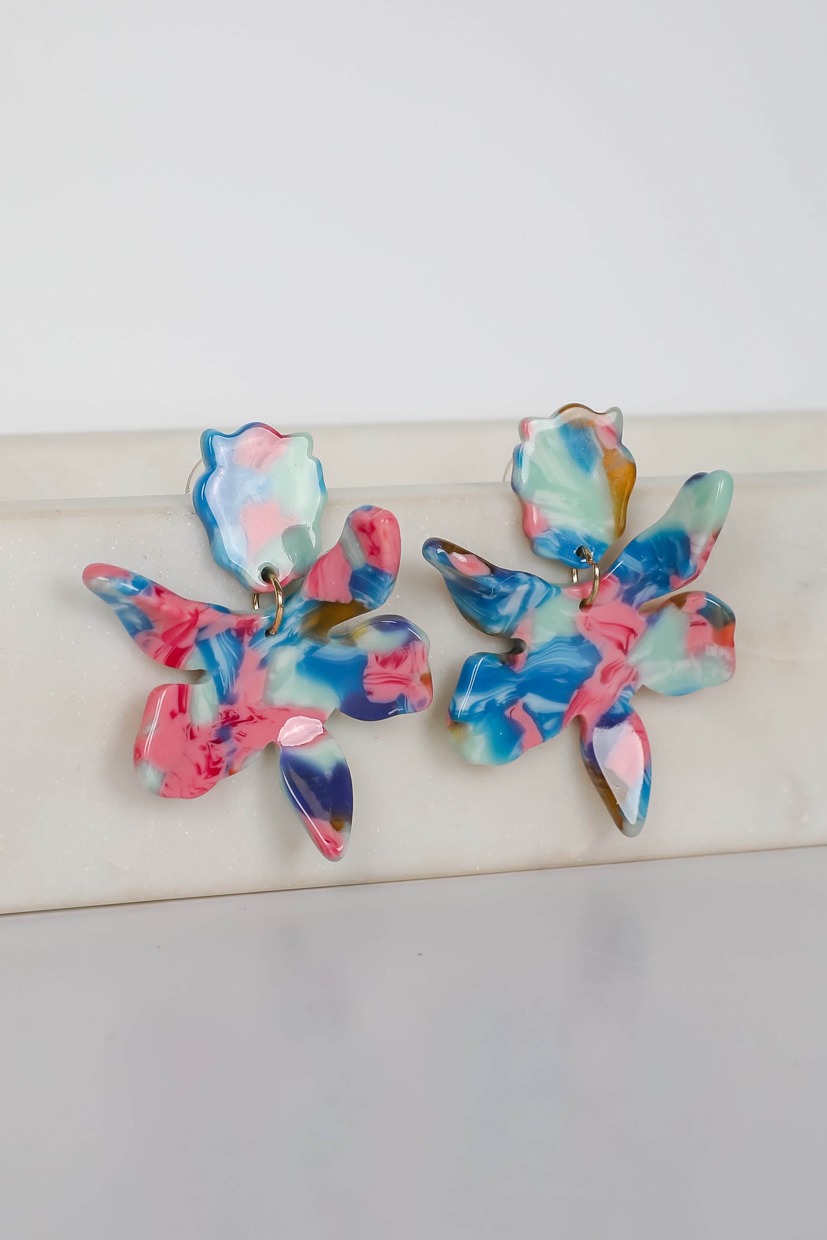 Cora Acrylic Statement Drop Earrings