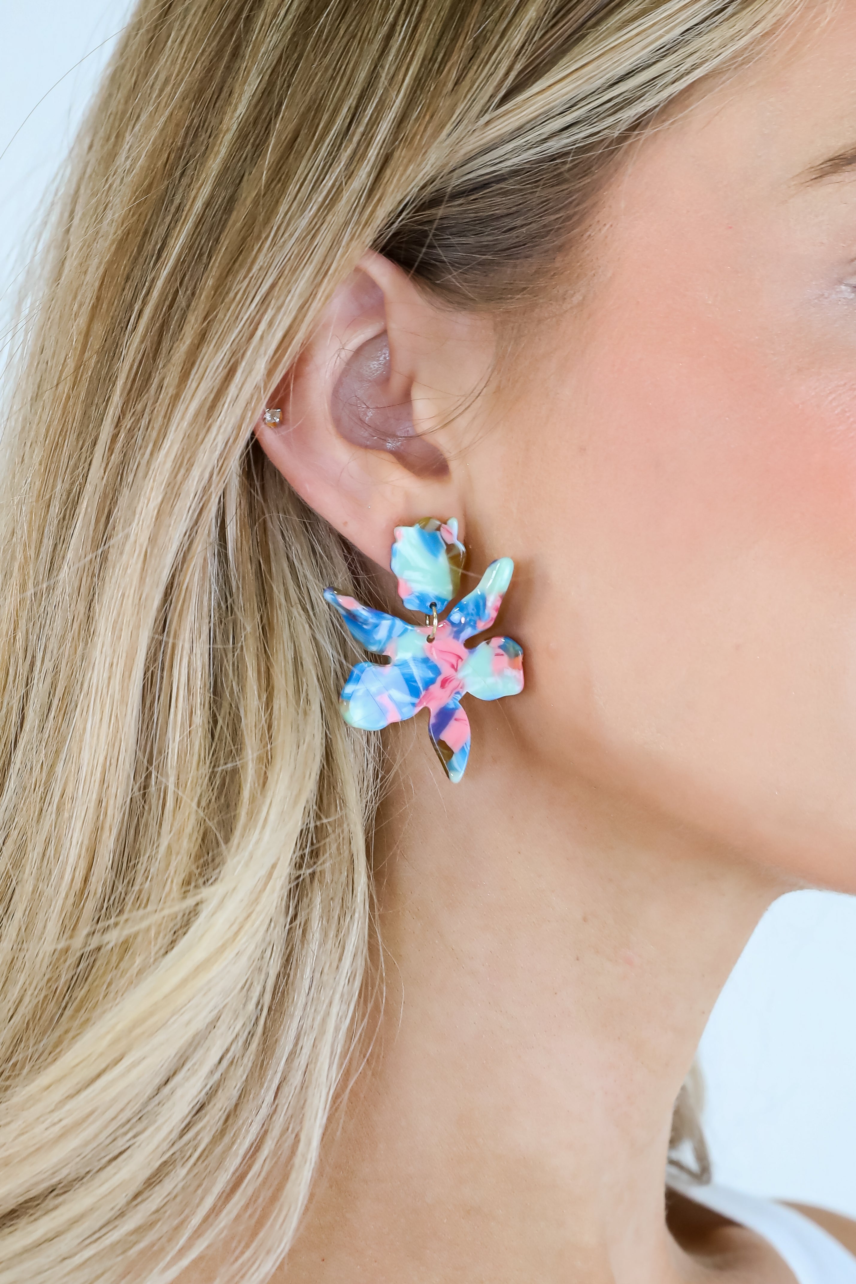 Cora Acrylic Statement Drop Earrings