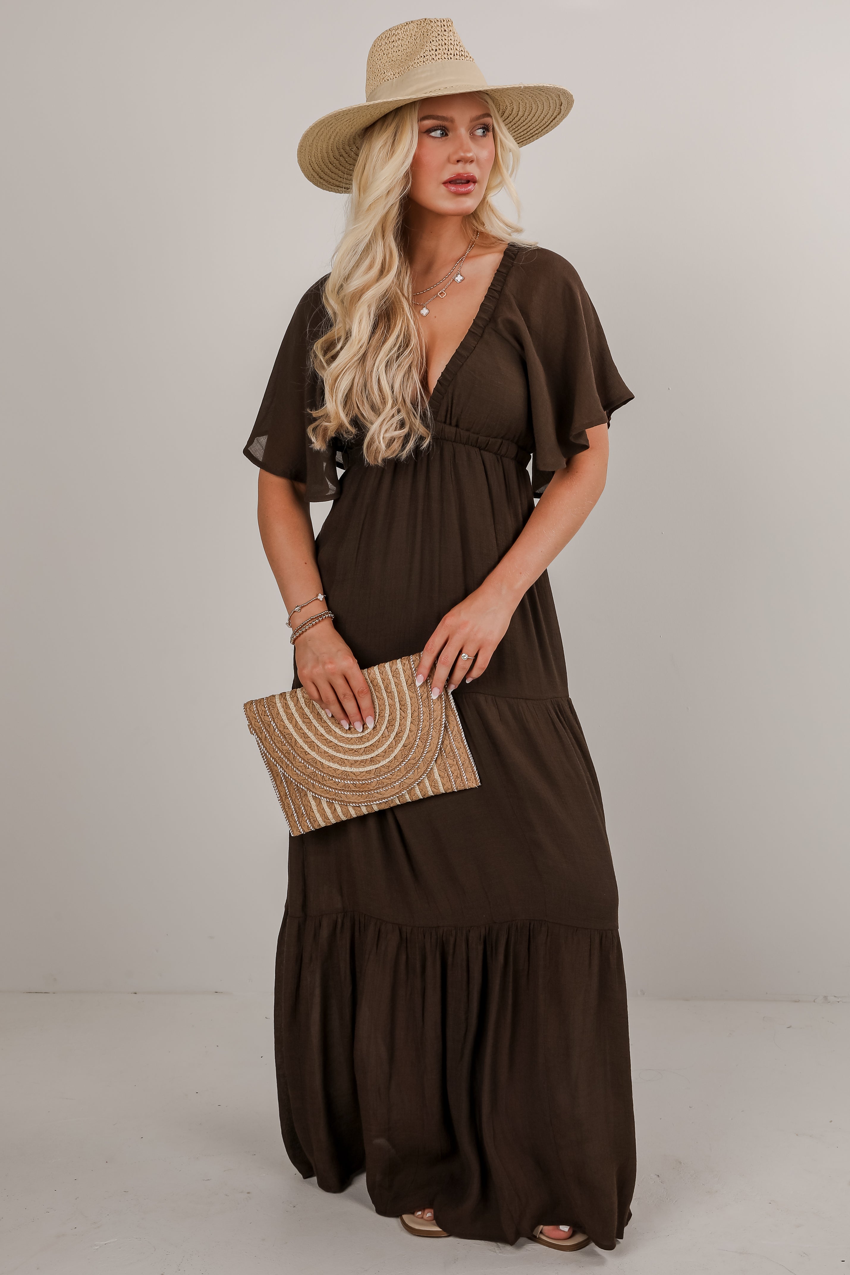 Better Than You Know Brown Maxi Dress