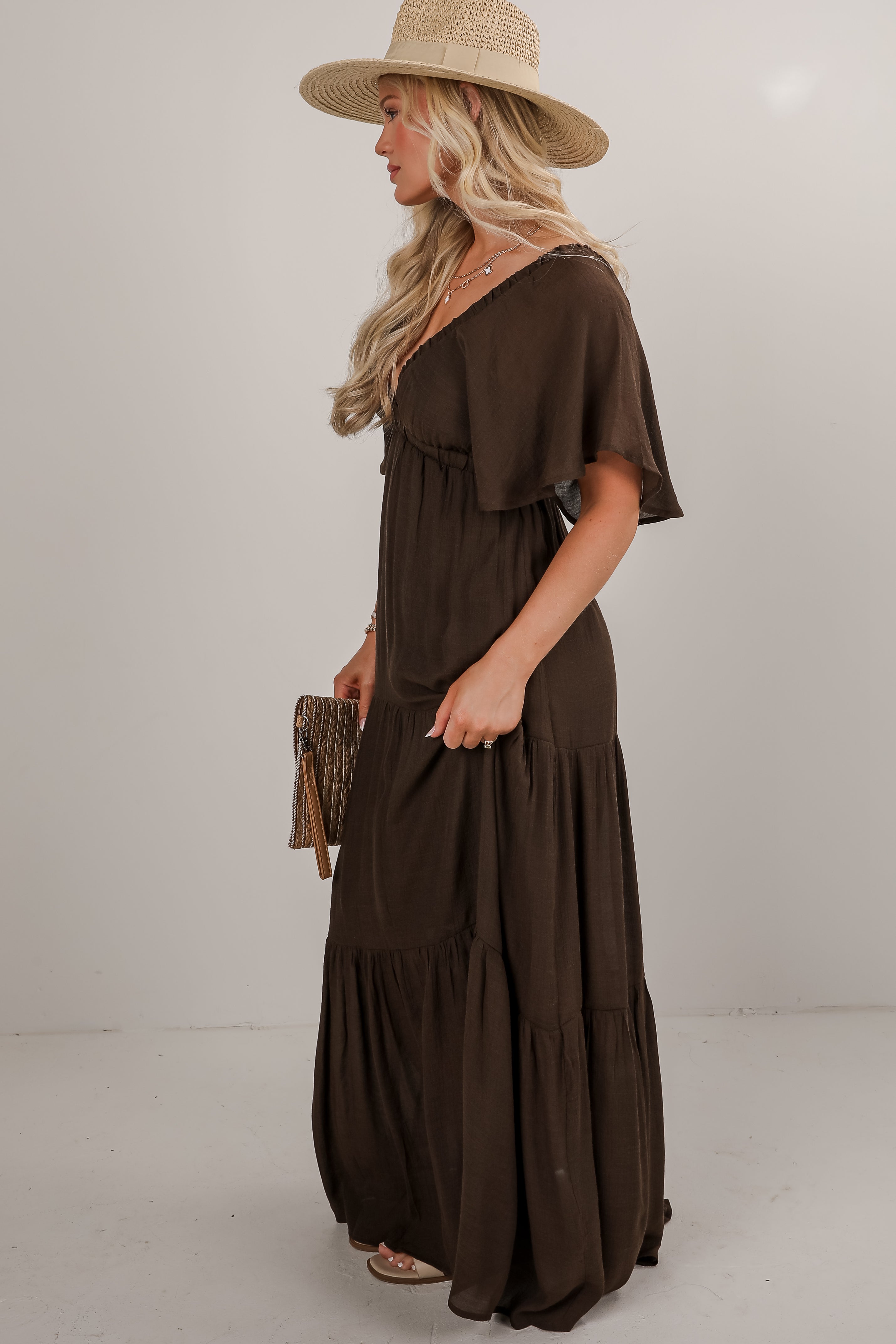 Better Than You Know Brown Maxi Dress