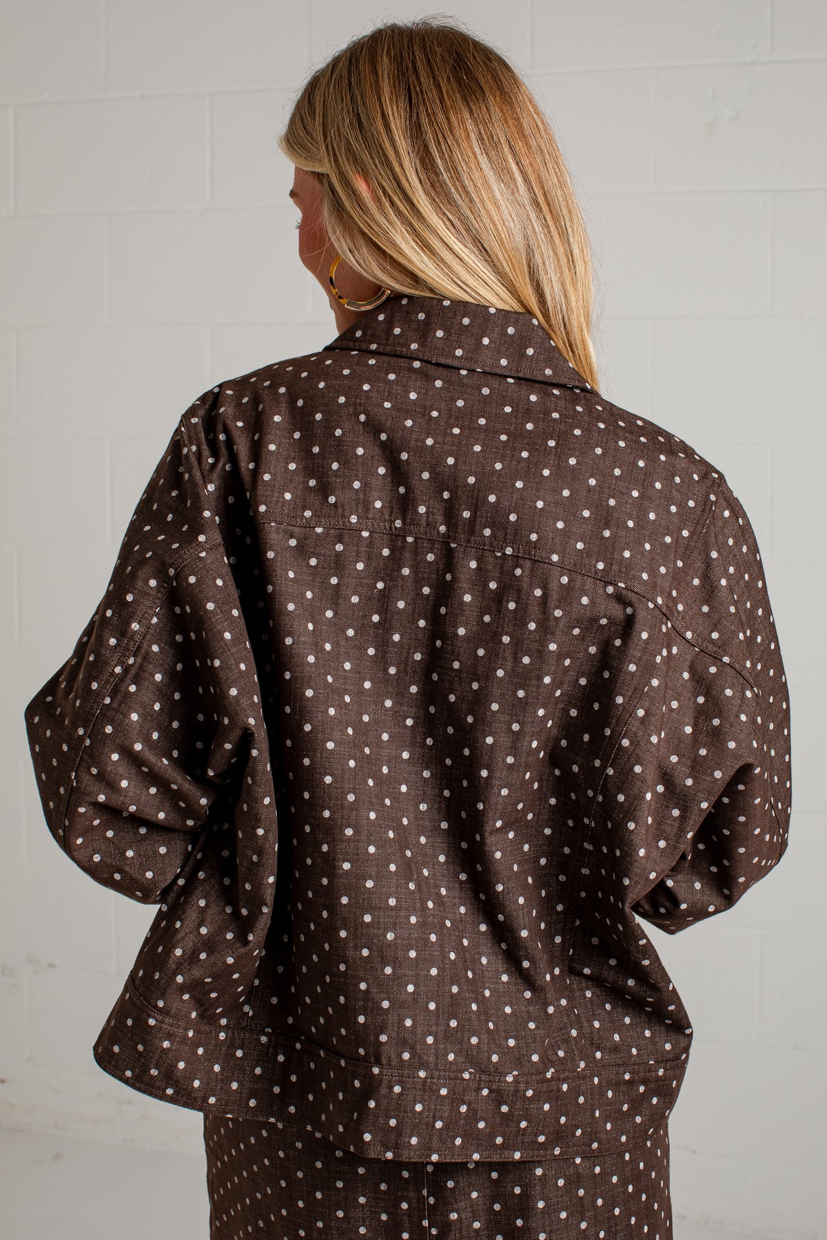 Dot Your Way Brown Polka Dot Jacket