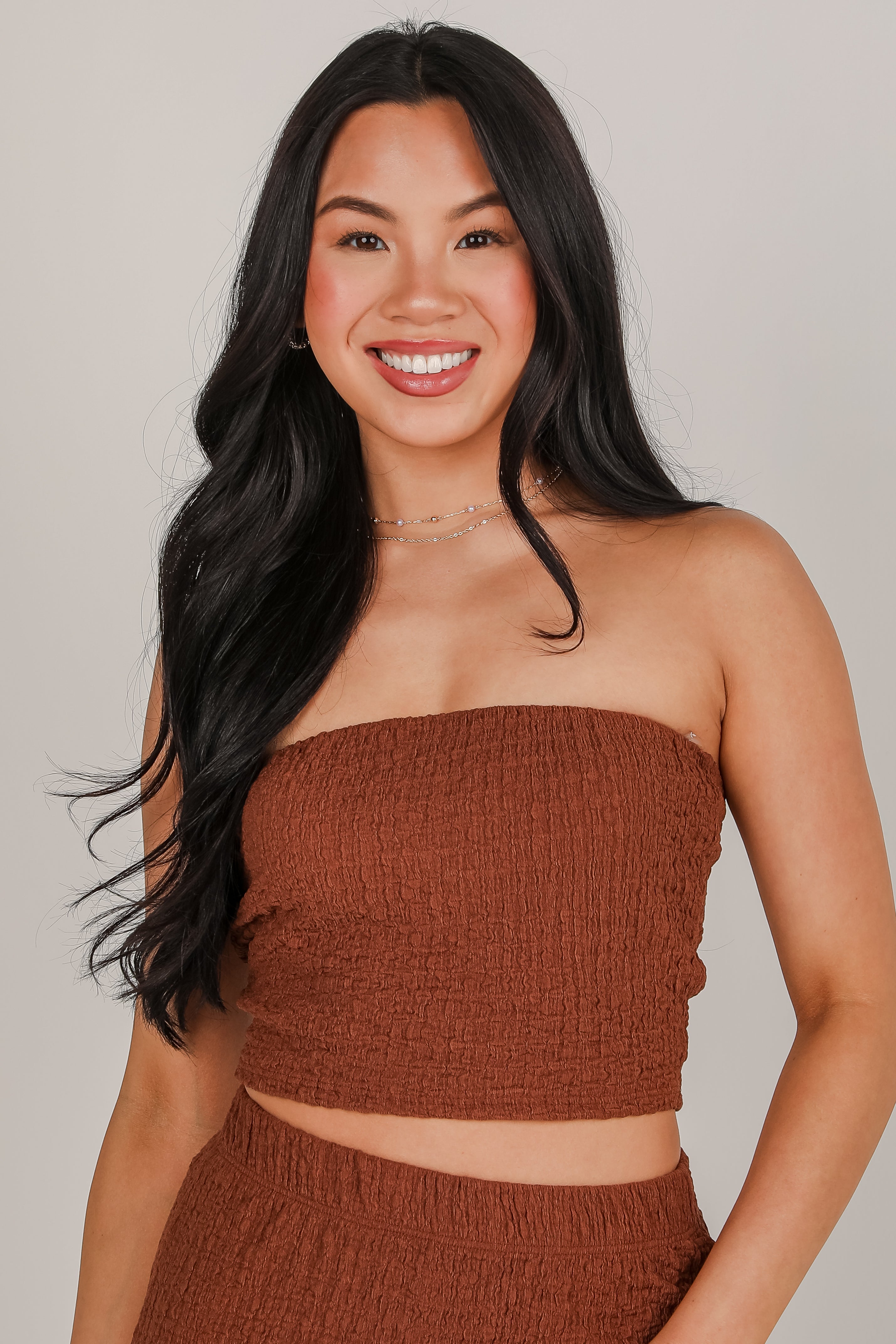 Come With Me Brown Tube Top