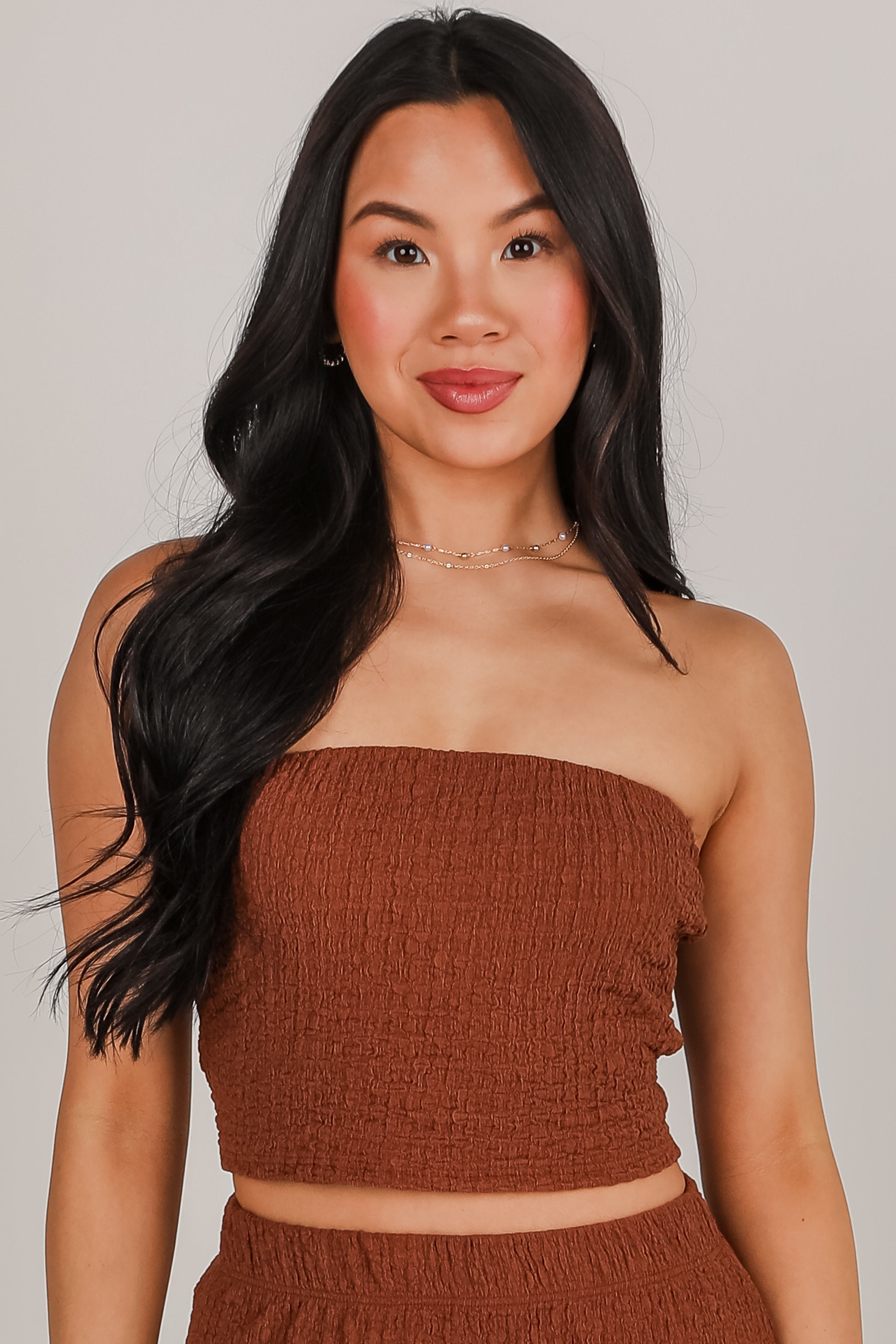 Come With Me Brown Tube Top