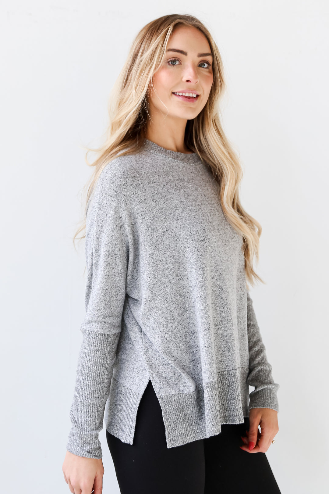 womens Brushed Knit Tops