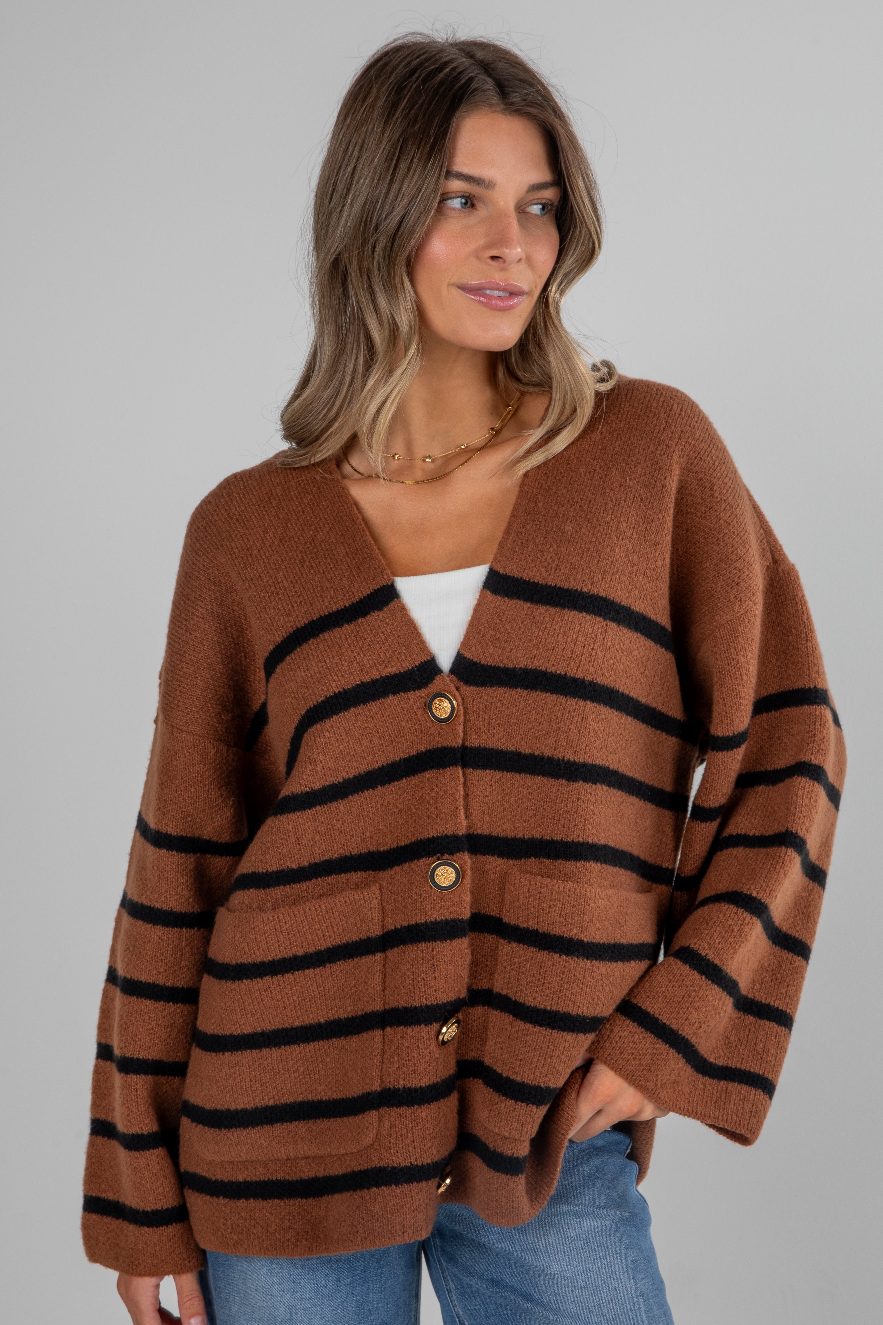 Cute Striped Sweater Cardigan | Oversized Sweaters