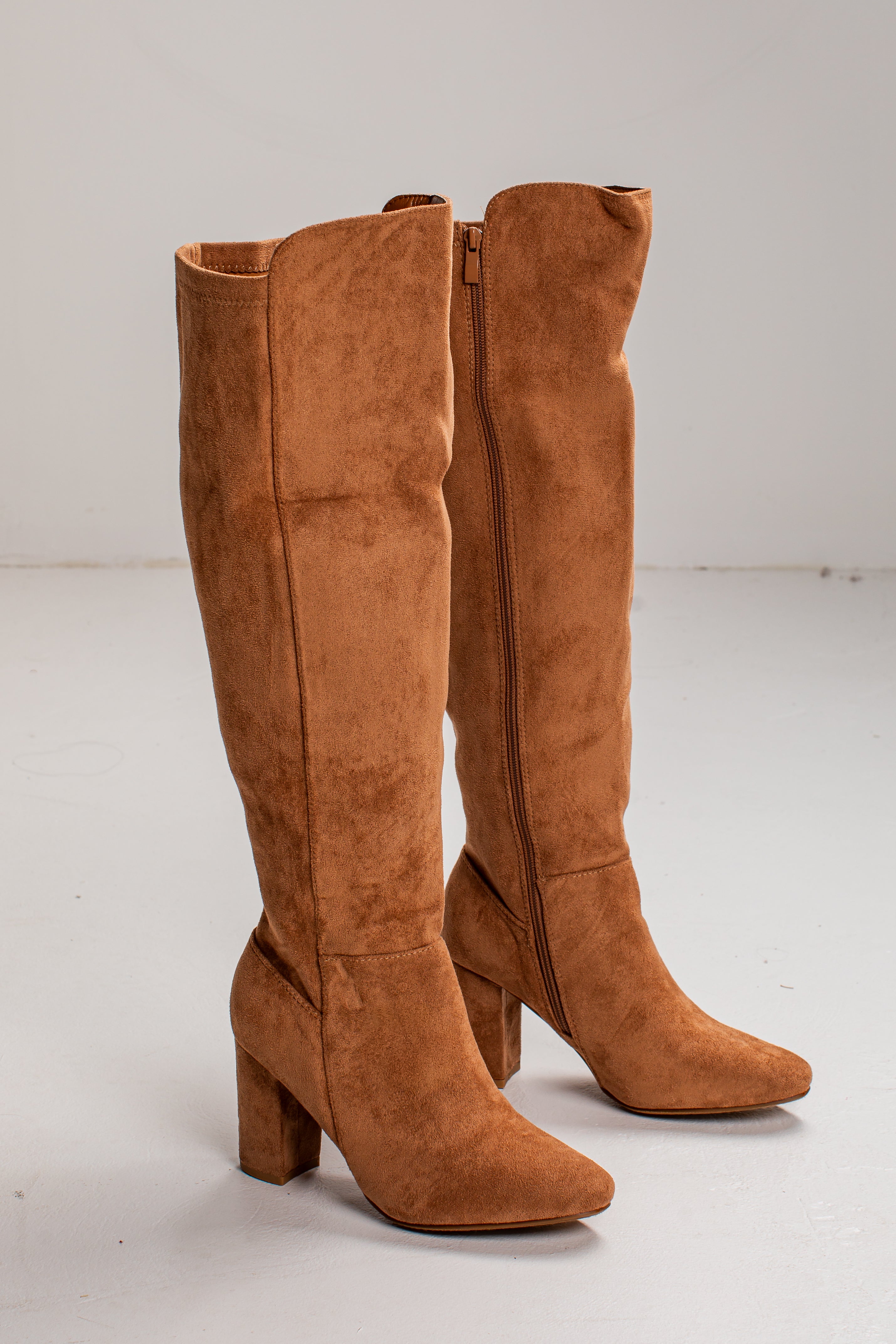 tall brown dress boots Main Street Suede | Trendy Women's Boots And featuring a thick