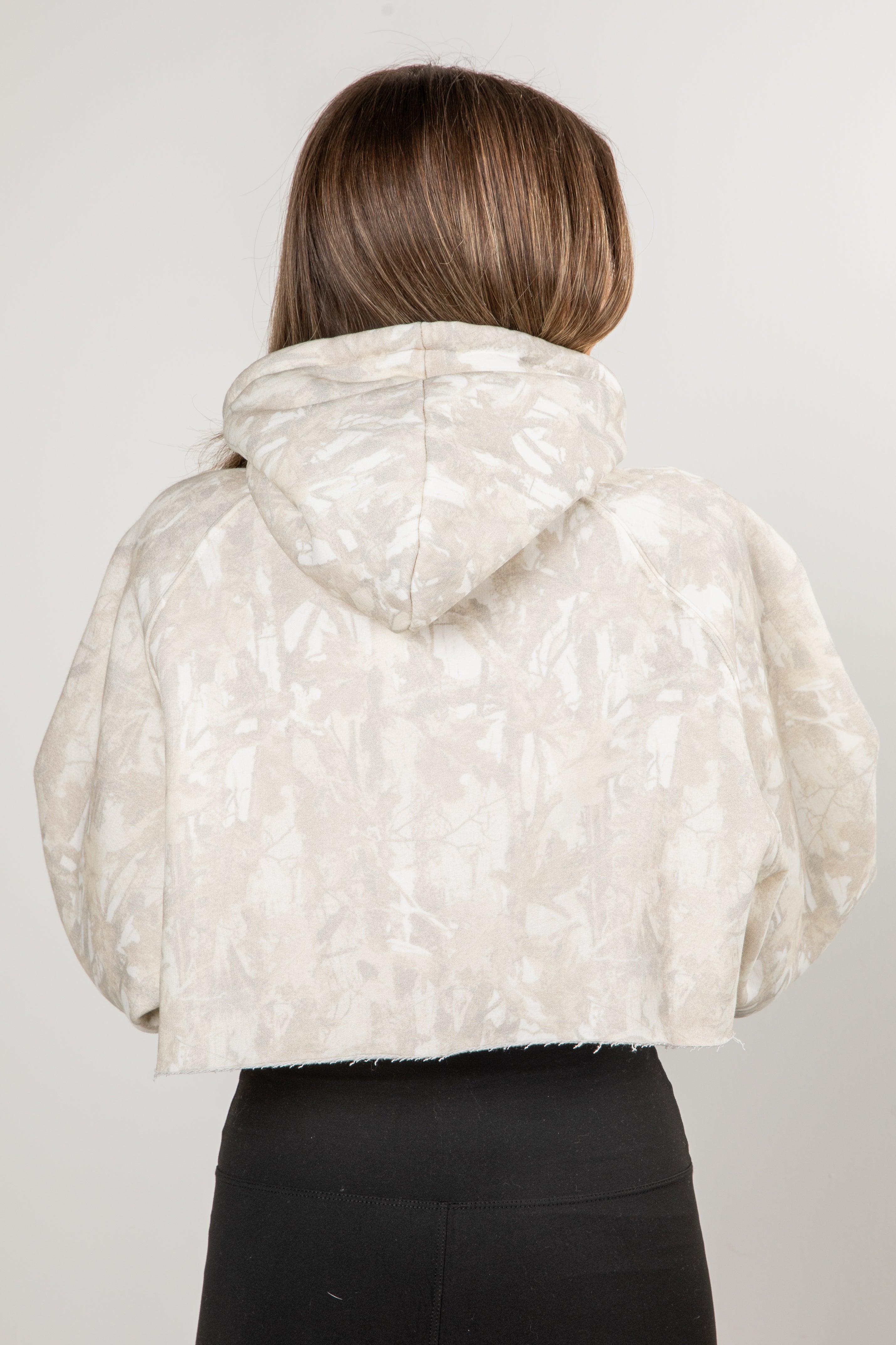 Winter Frost Camo Cropped Hoodie