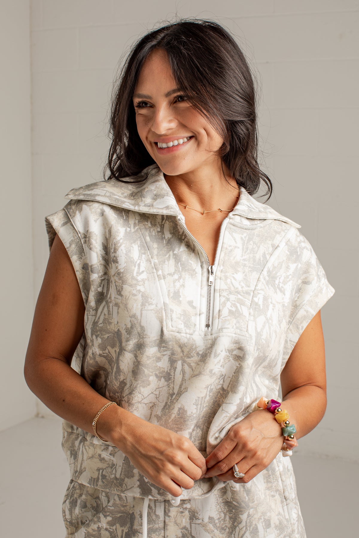 Into The Wild Camo Half-Zip Top