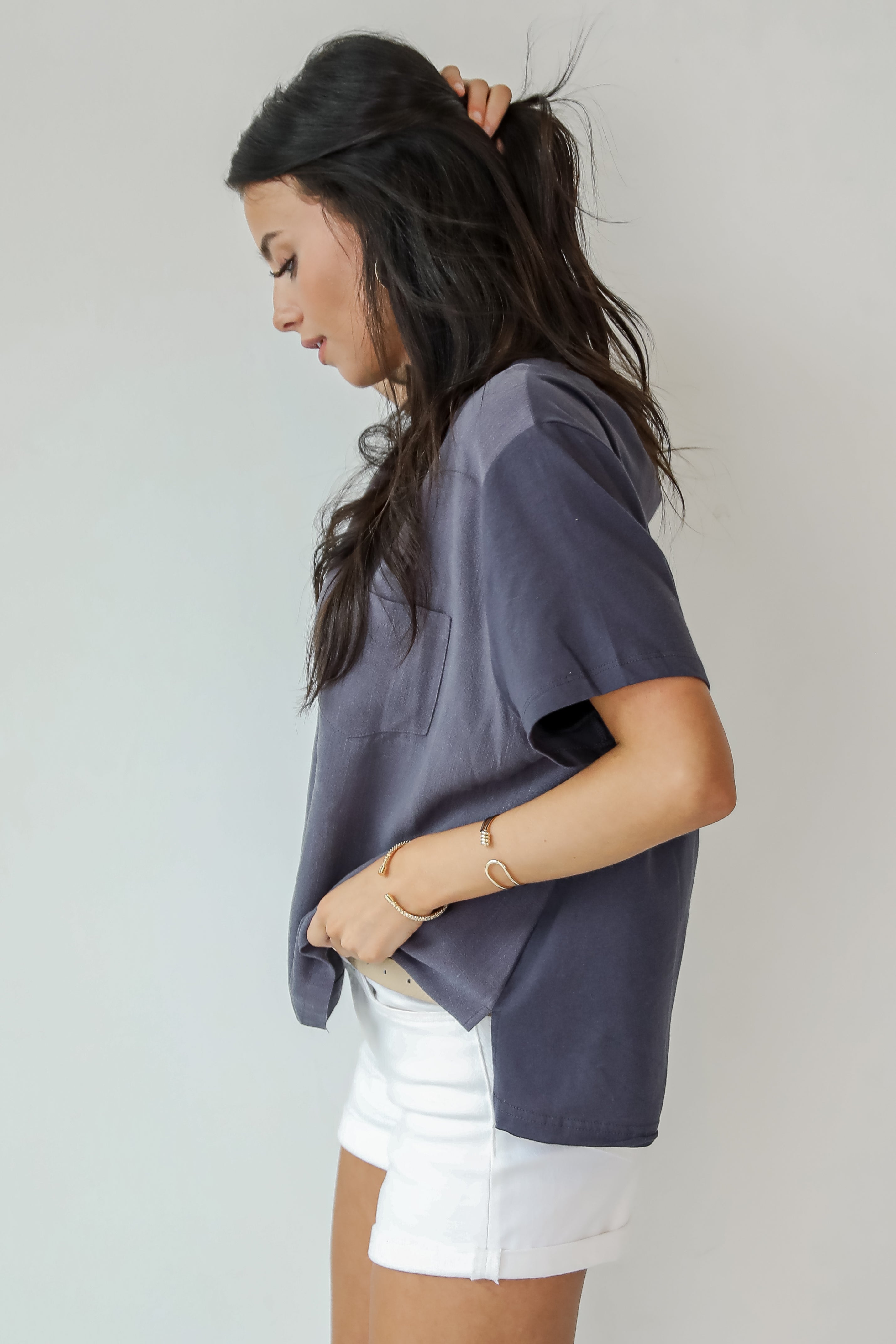 Required Style Charcoal Pocket Top