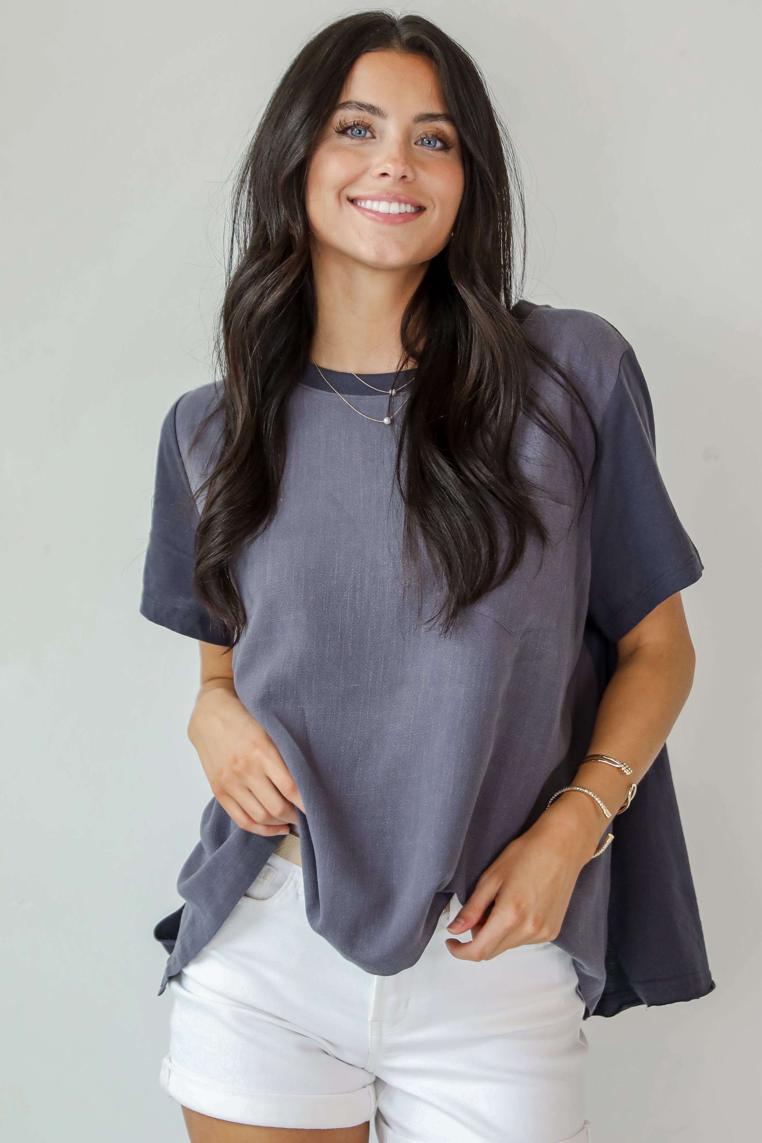 Required Style Charcoal Pocket Top