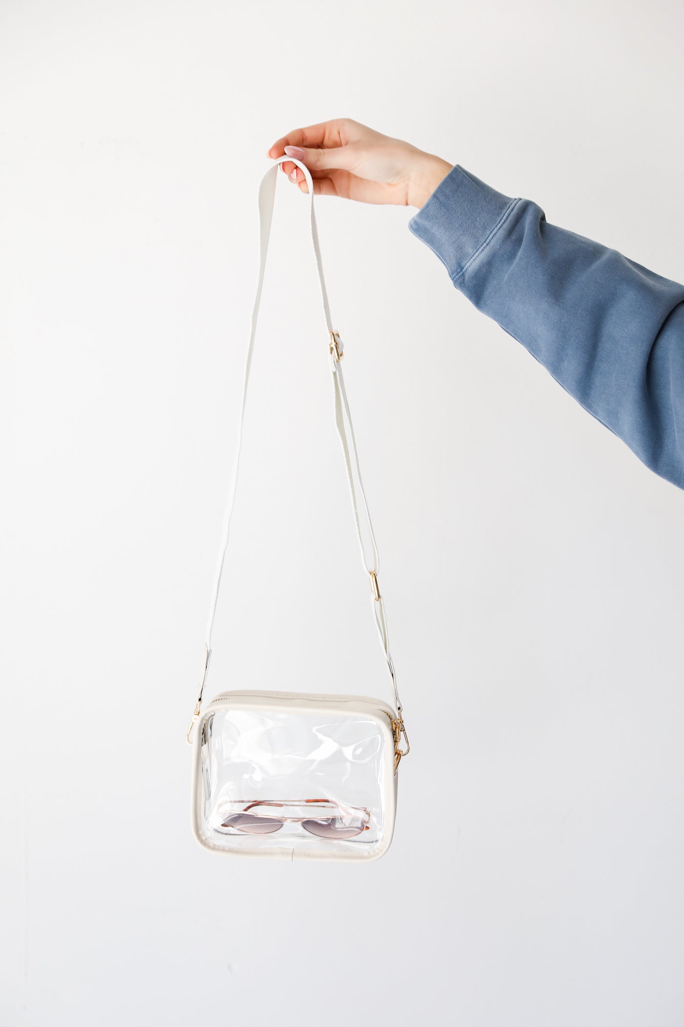 ivory Clear Crossbody Bag front view