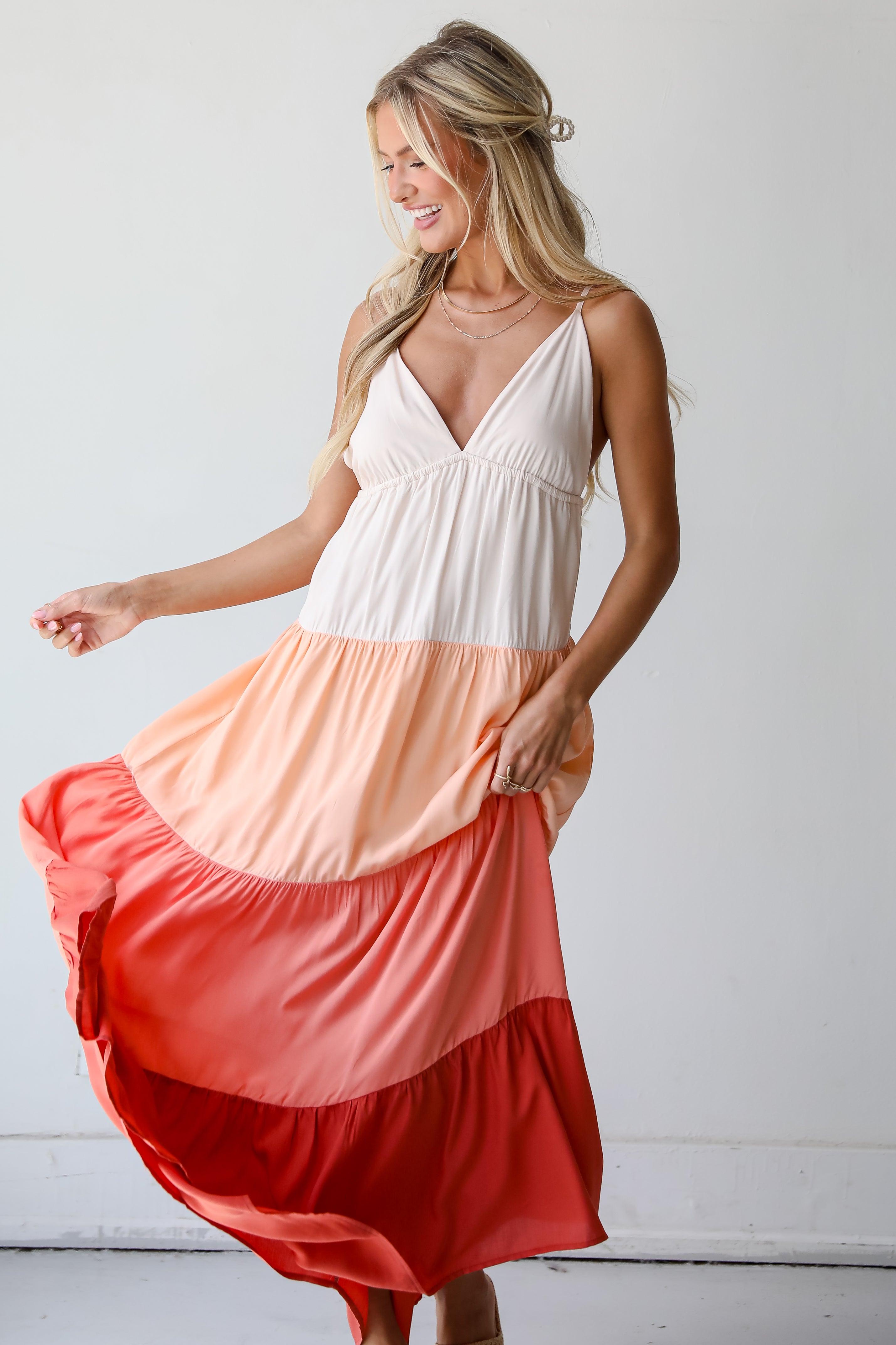 Flowy Color Block Maxi Dress | Trendy Dresses | ShopDressUp – Dress Up