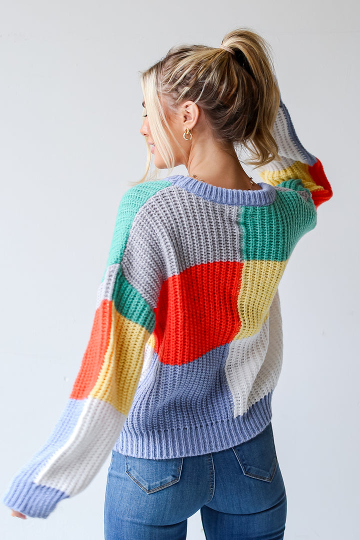 trendy Color Block Sweater