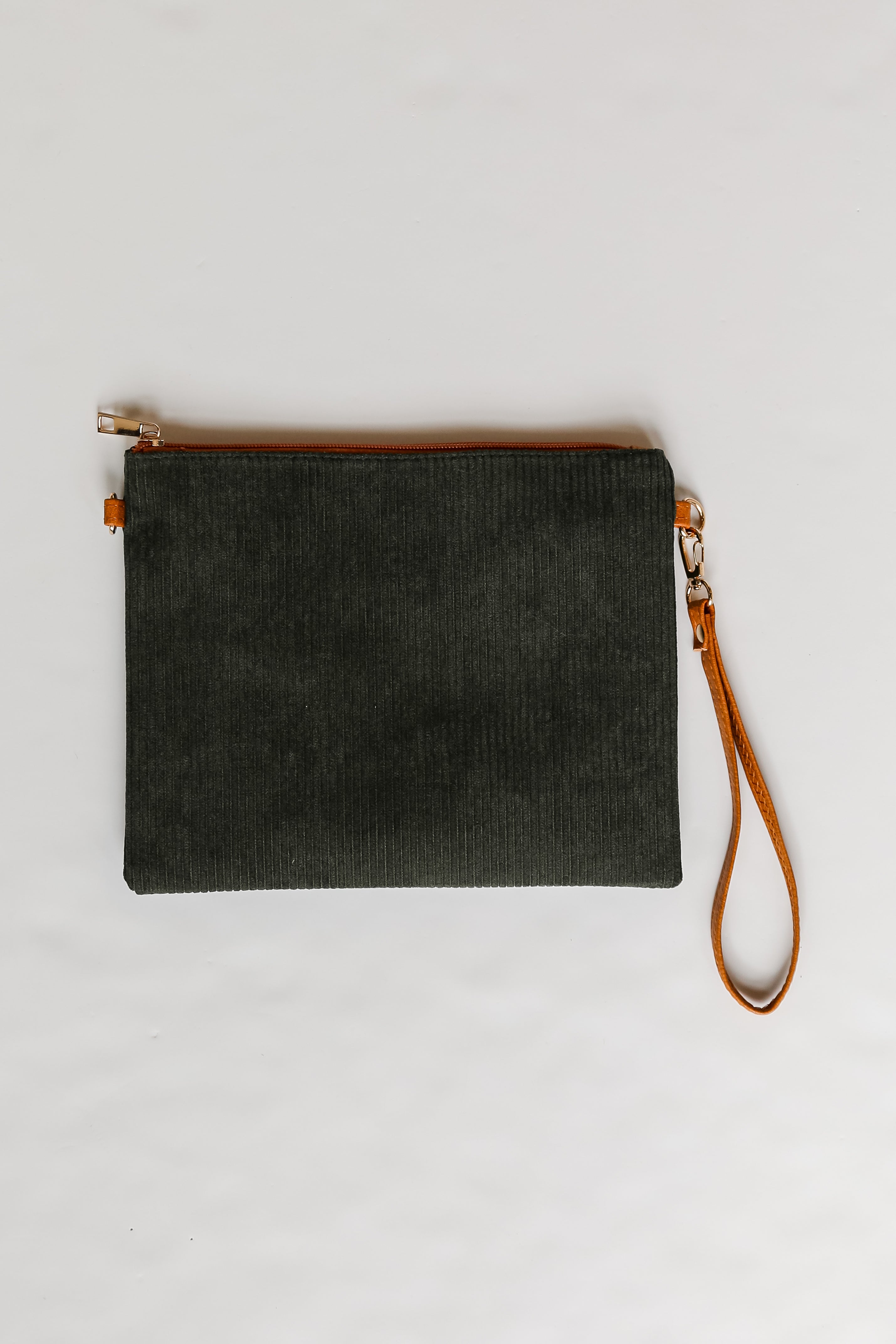 Olive Corduroy Crossbody Bag close up