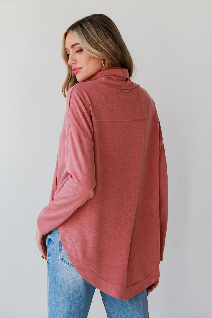 oversized Cowl Neck Pullover