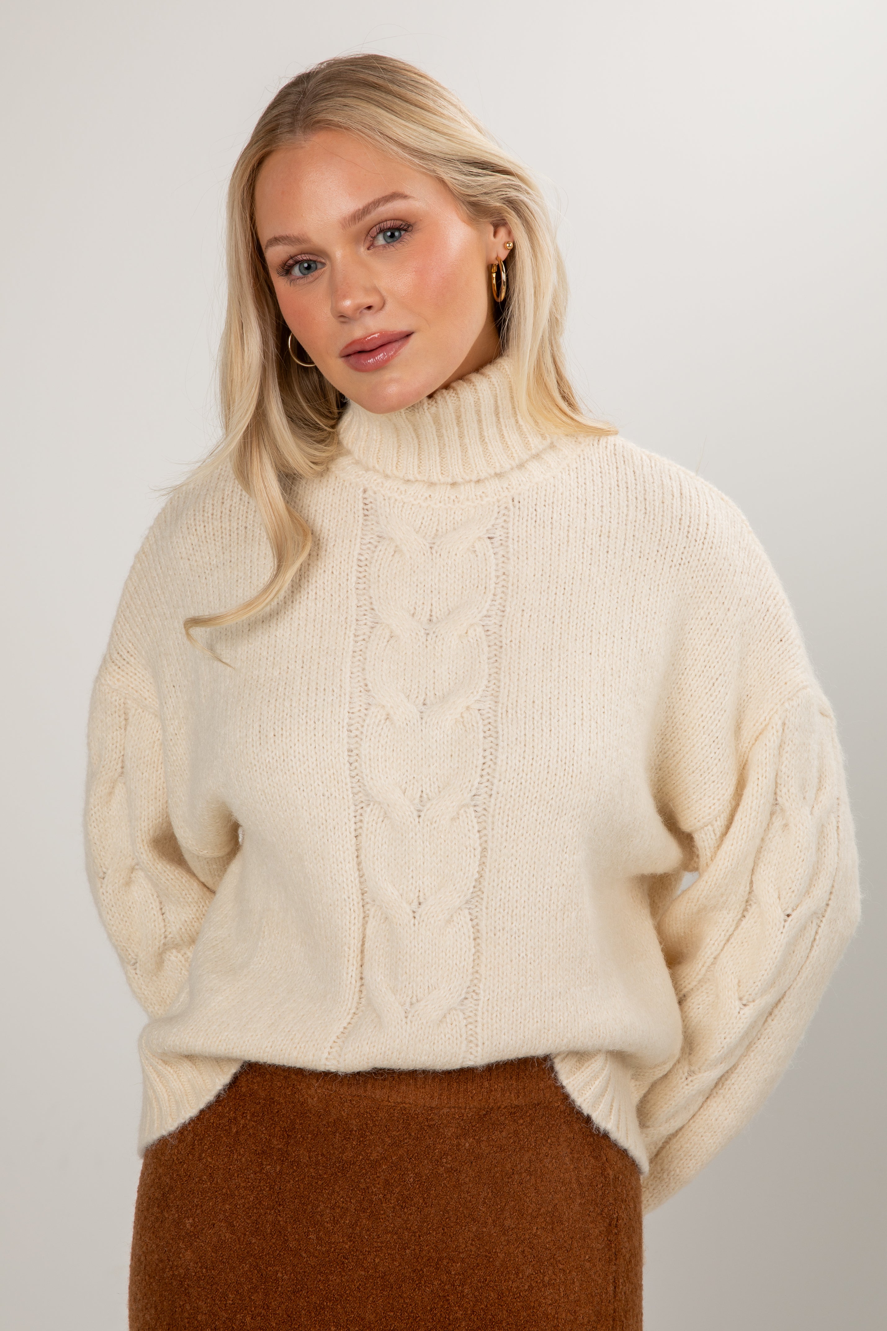 Cabin Morning Cream Turtleneck Sweater