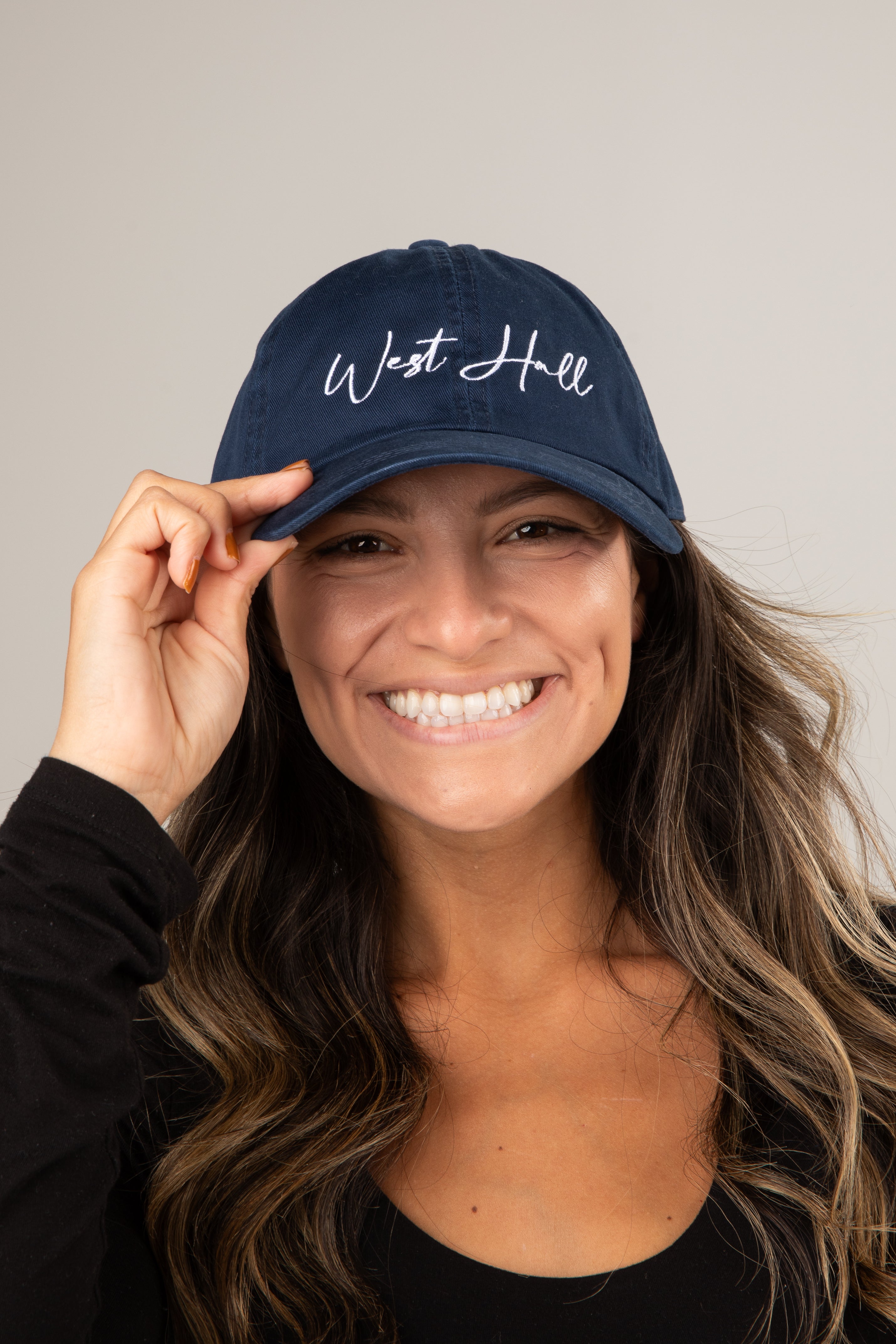 chinese dress ladies Navy West Hall Script Hat | du Exclusives