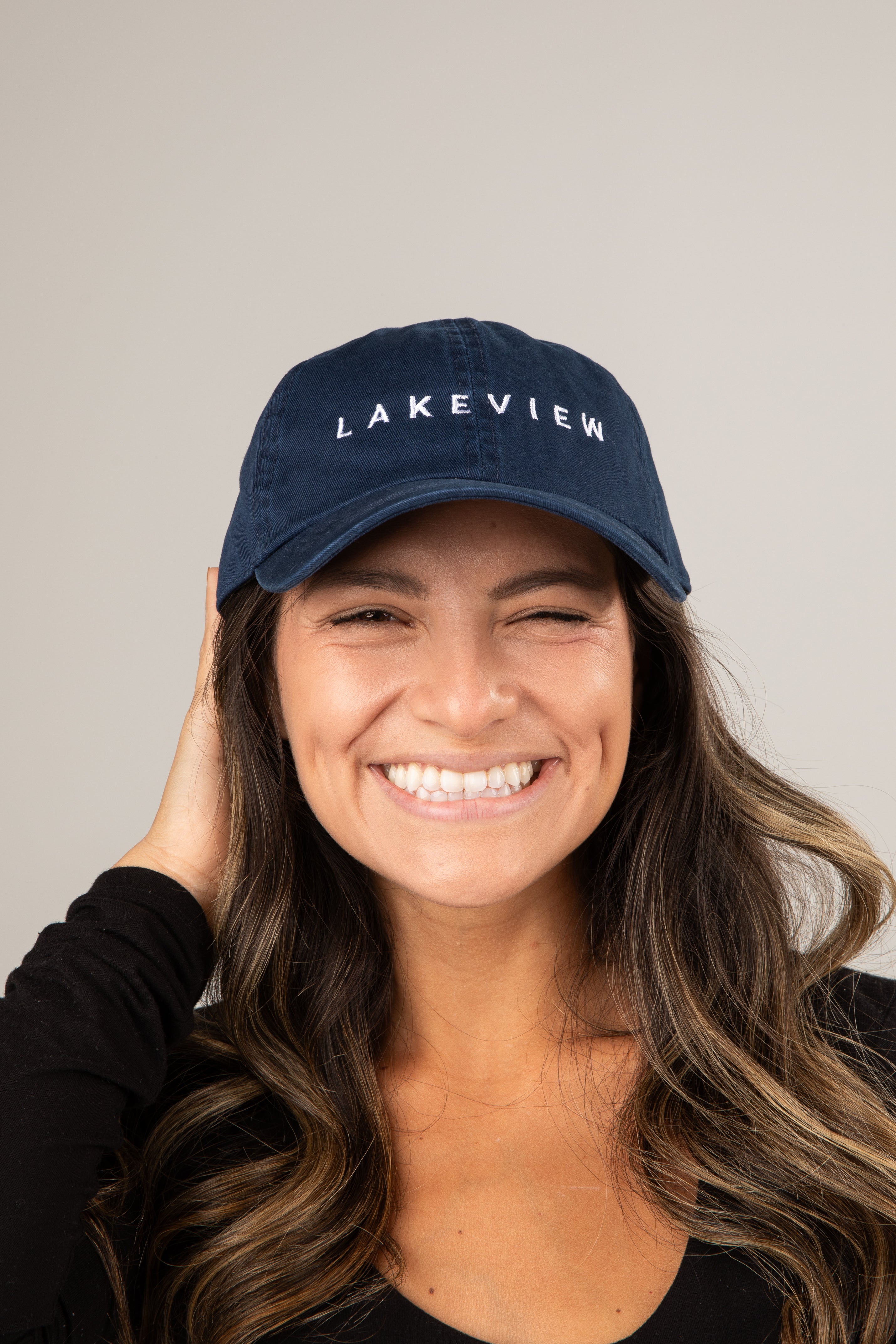Navy Lakeview Script Hat | DU Exclusives | ShopDressUp Navy Lakeview Script Hat | DU Exclusives | ShopDressUp