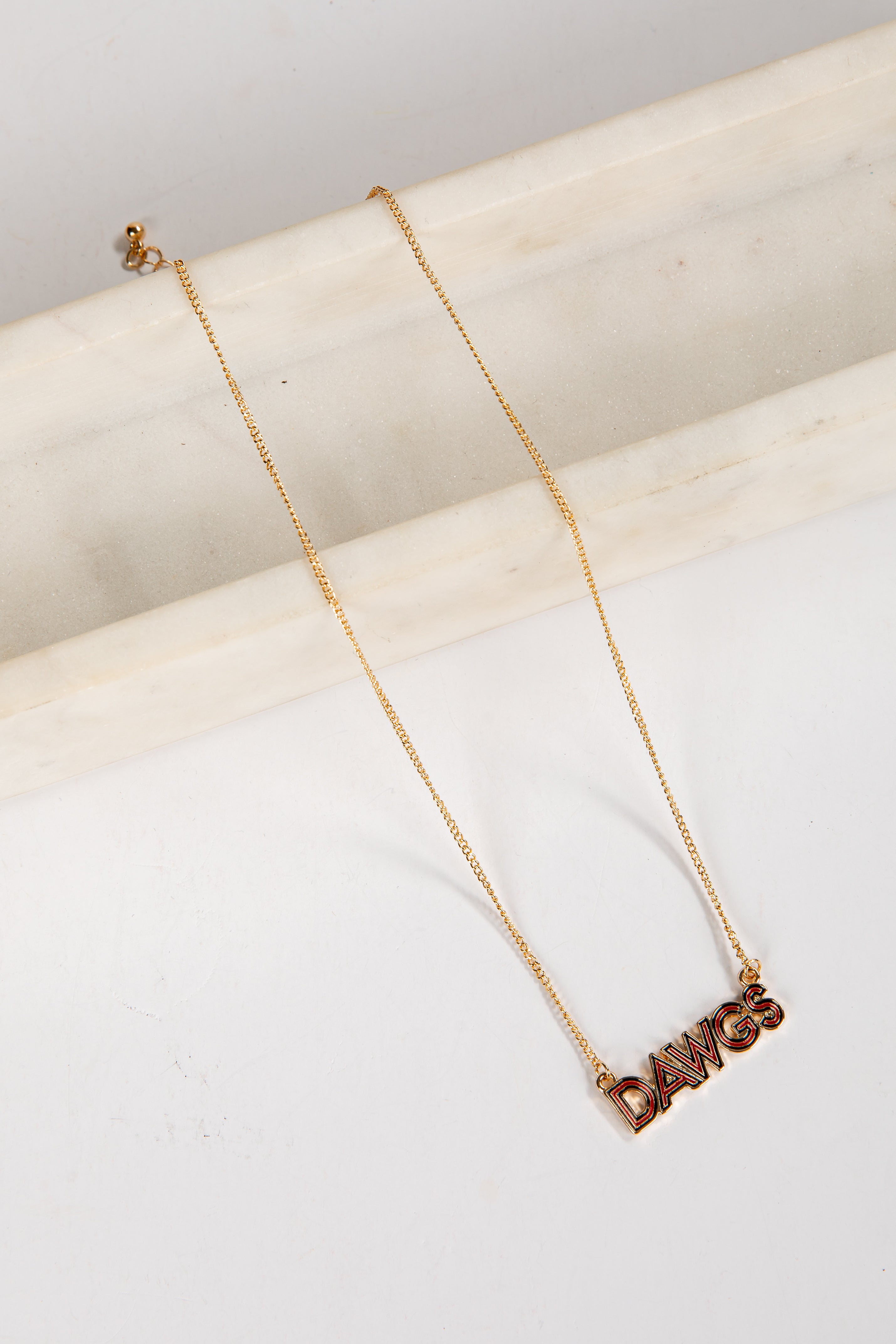 Gold necklace with &