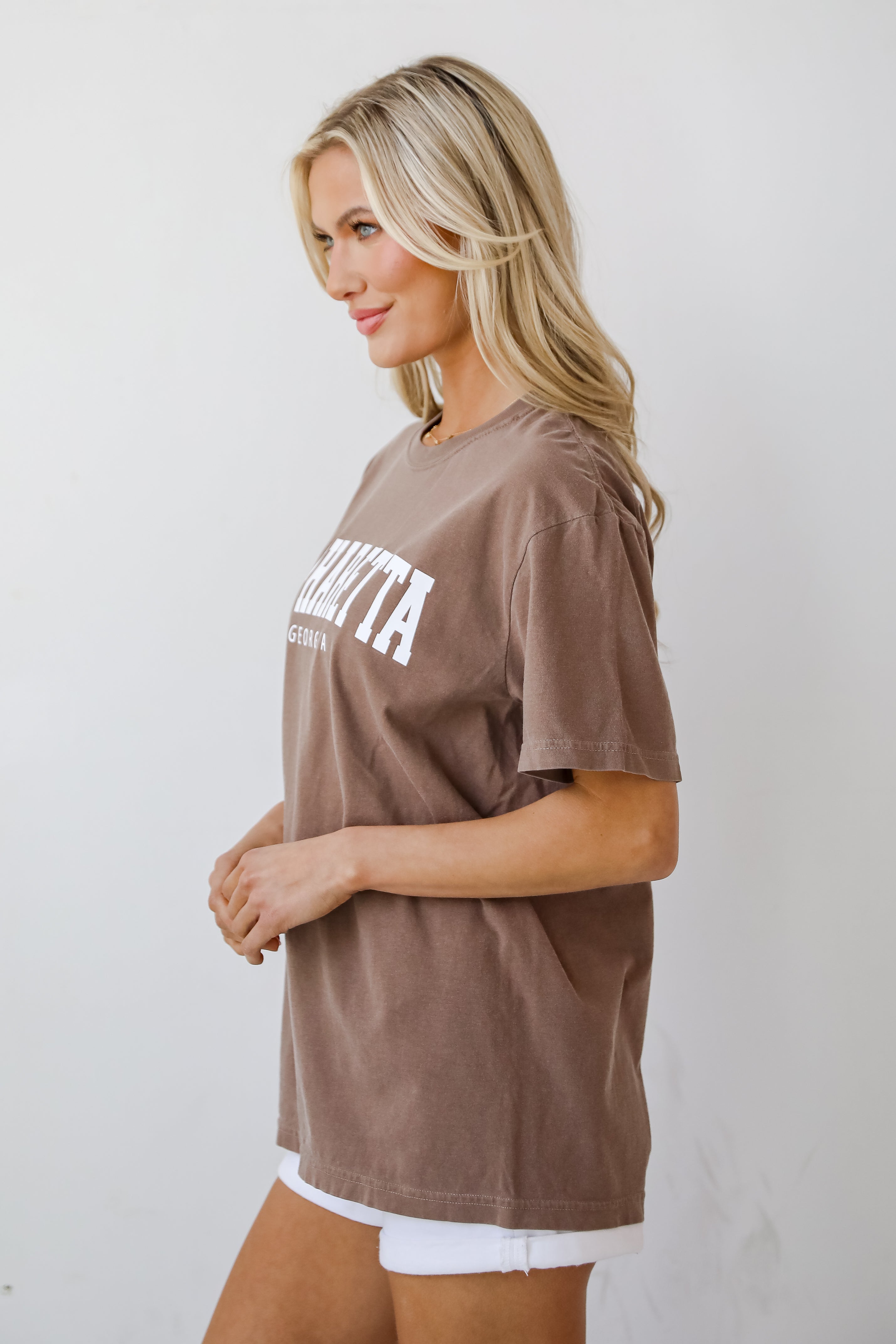 Brown Alpharetta Georgia Block Letter Tee