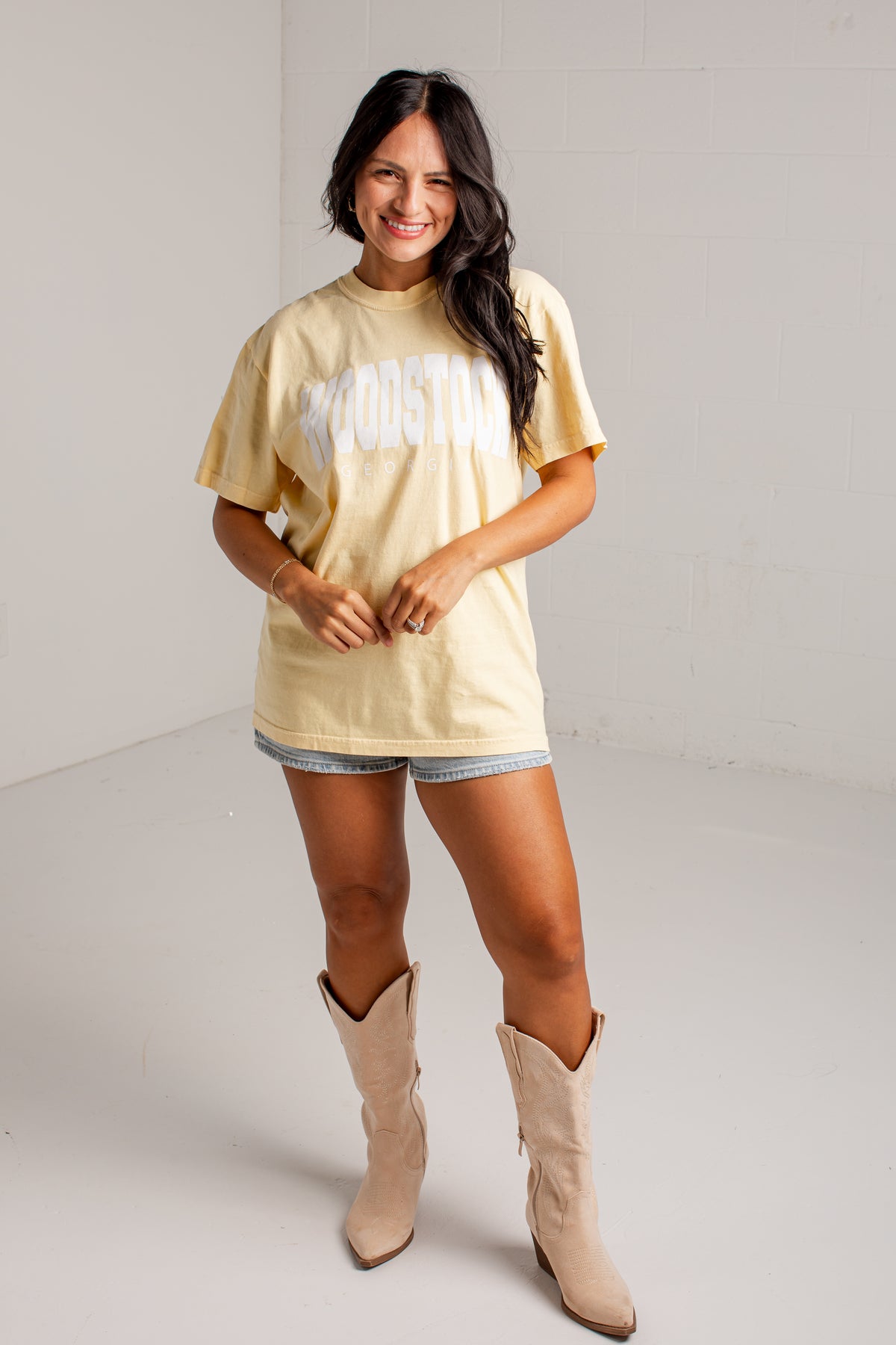 Yellow Woodstock Georgia Graphic Tee