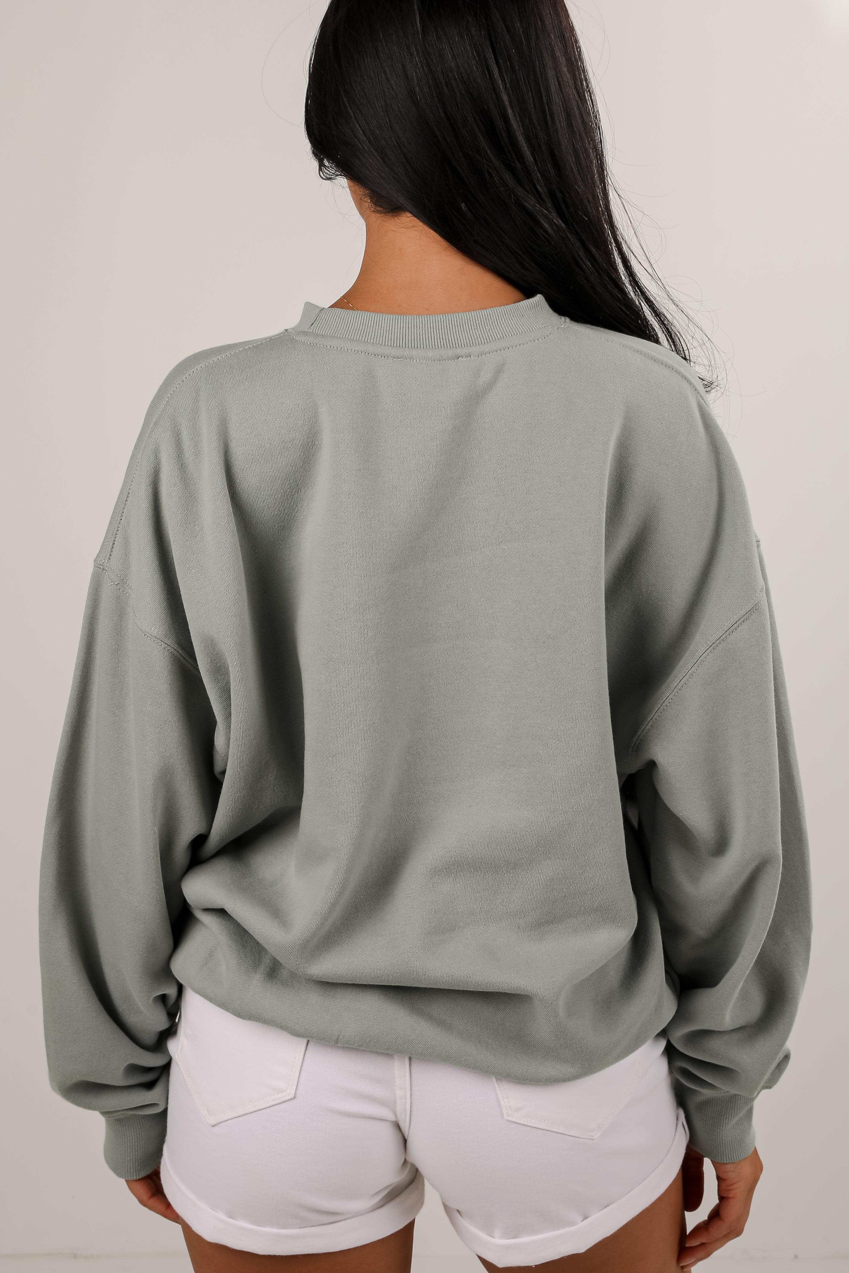 Sage Greenville Block Letter Sweatshirt