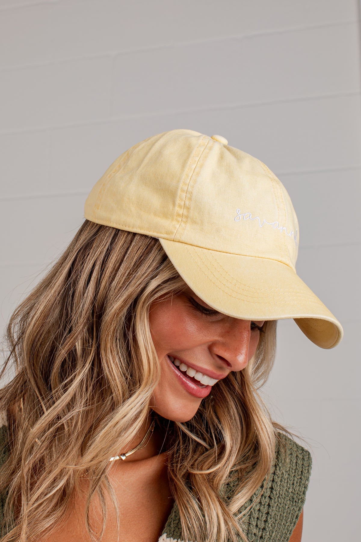 Savannah Script Embroidered Hat