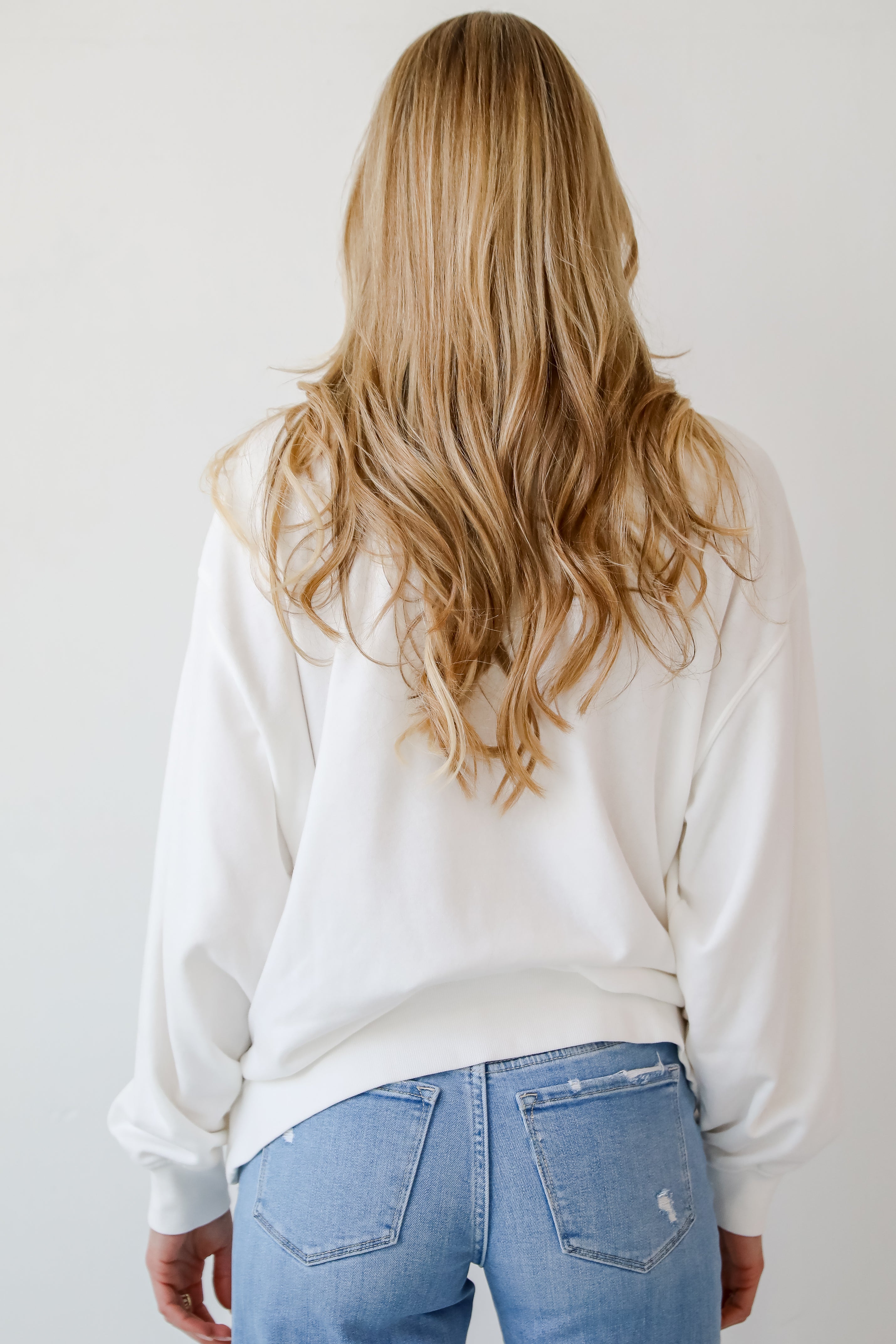 White ATL Baseball Star Sweatshirt