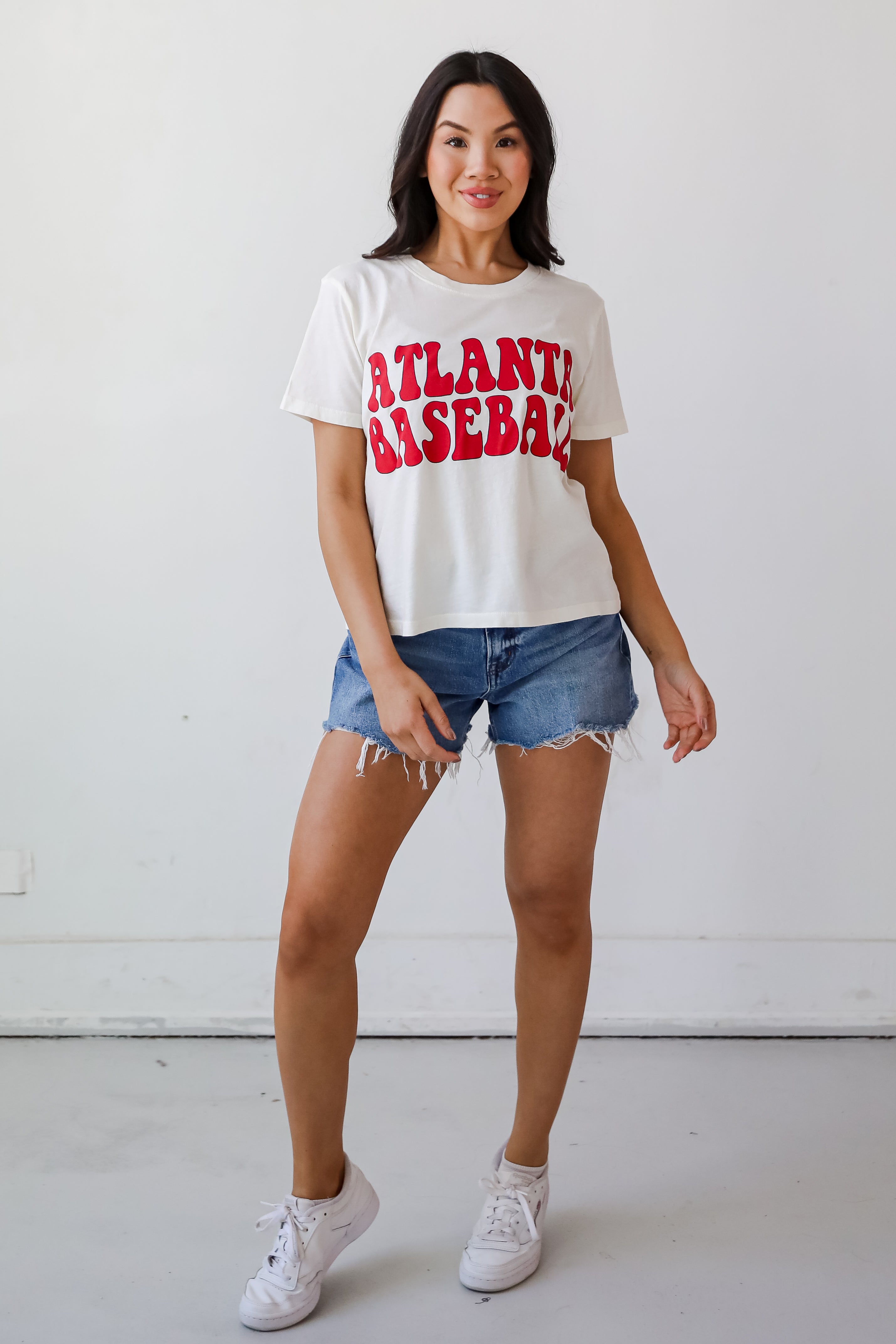 Off White Atlanta Baseball Cropped Tee