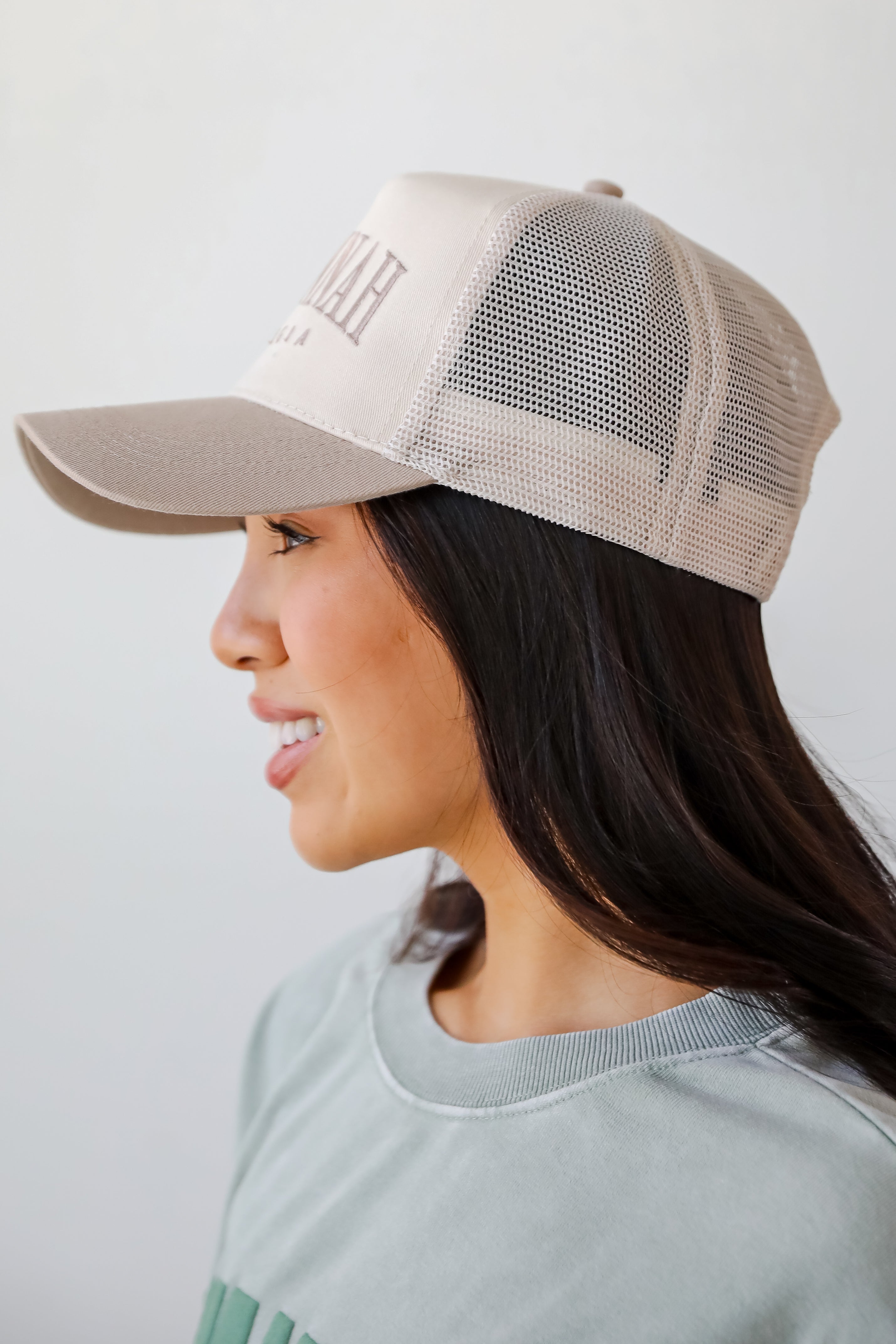 Beige Savannah Georgia Trucker Hat
