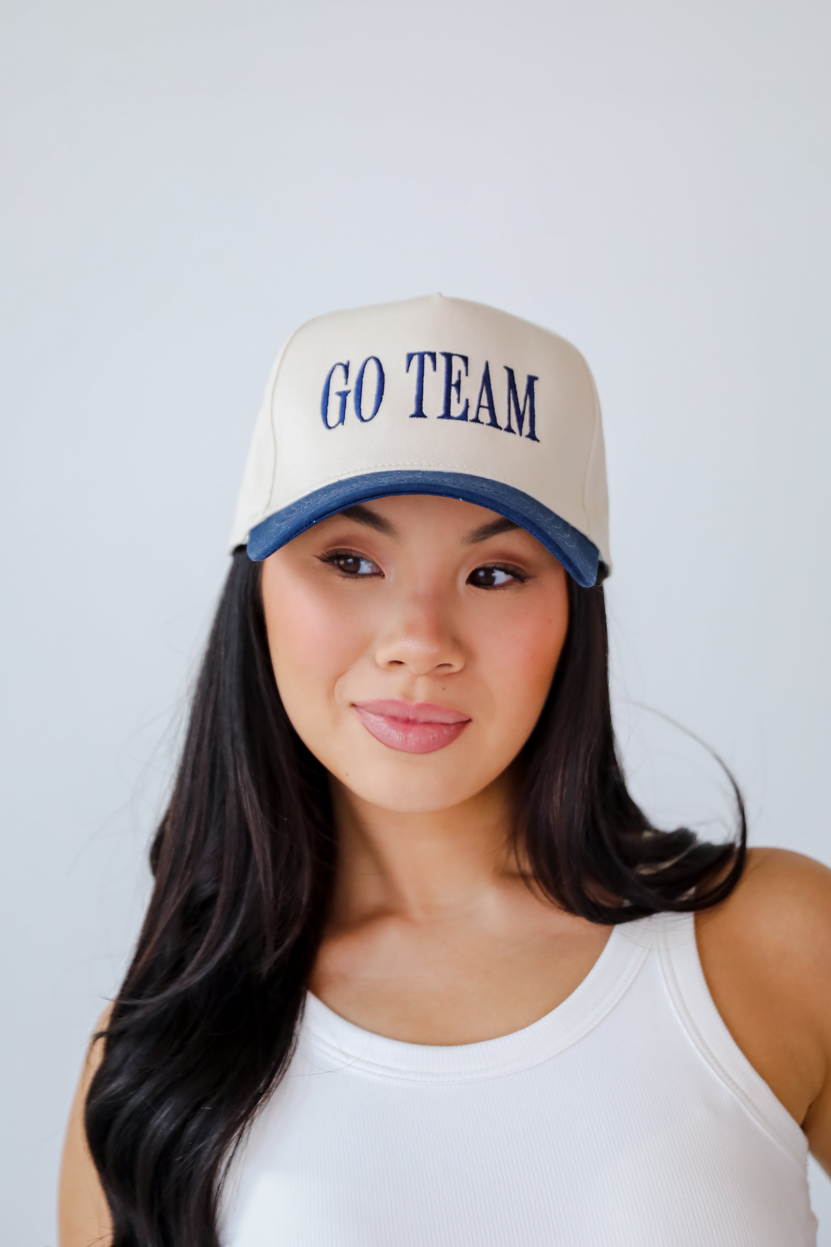 Navy Go Team Color Block Embroidered Hat