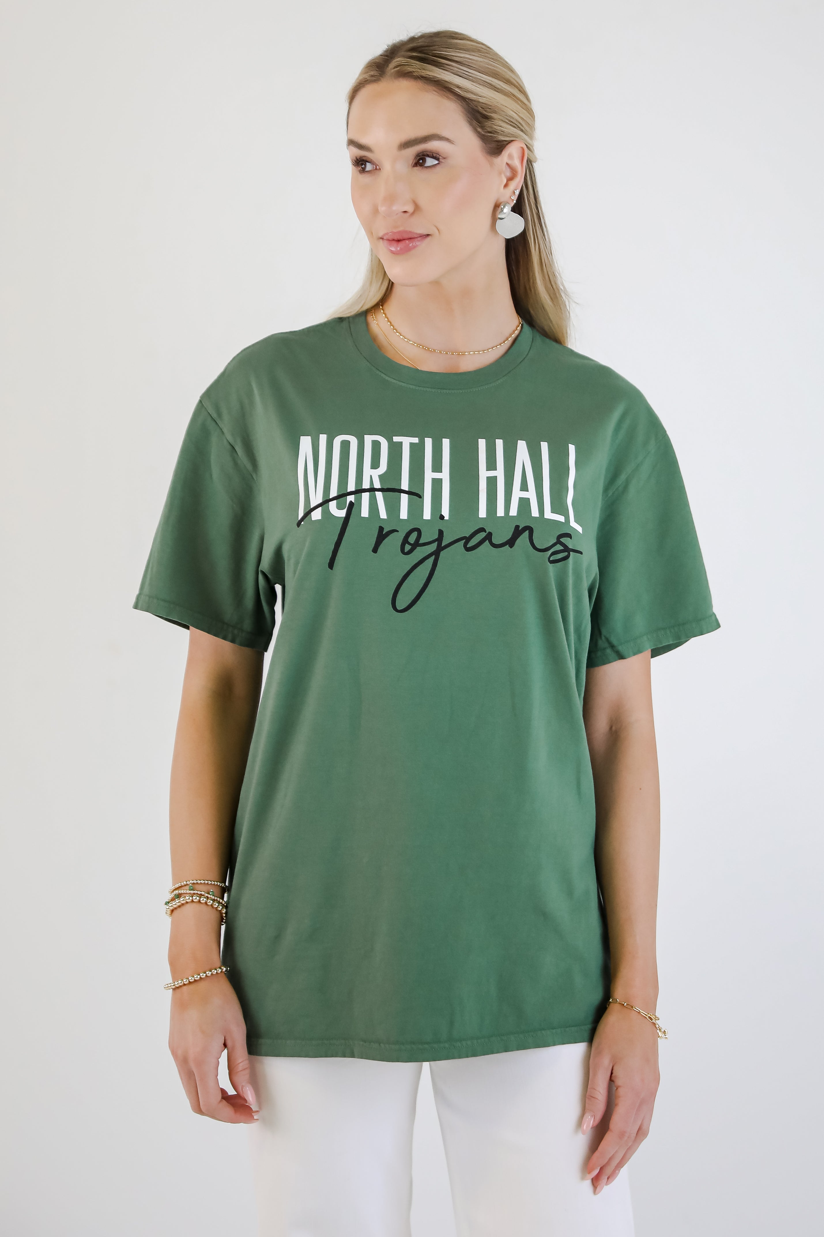 Green North Hall Trojans Tee