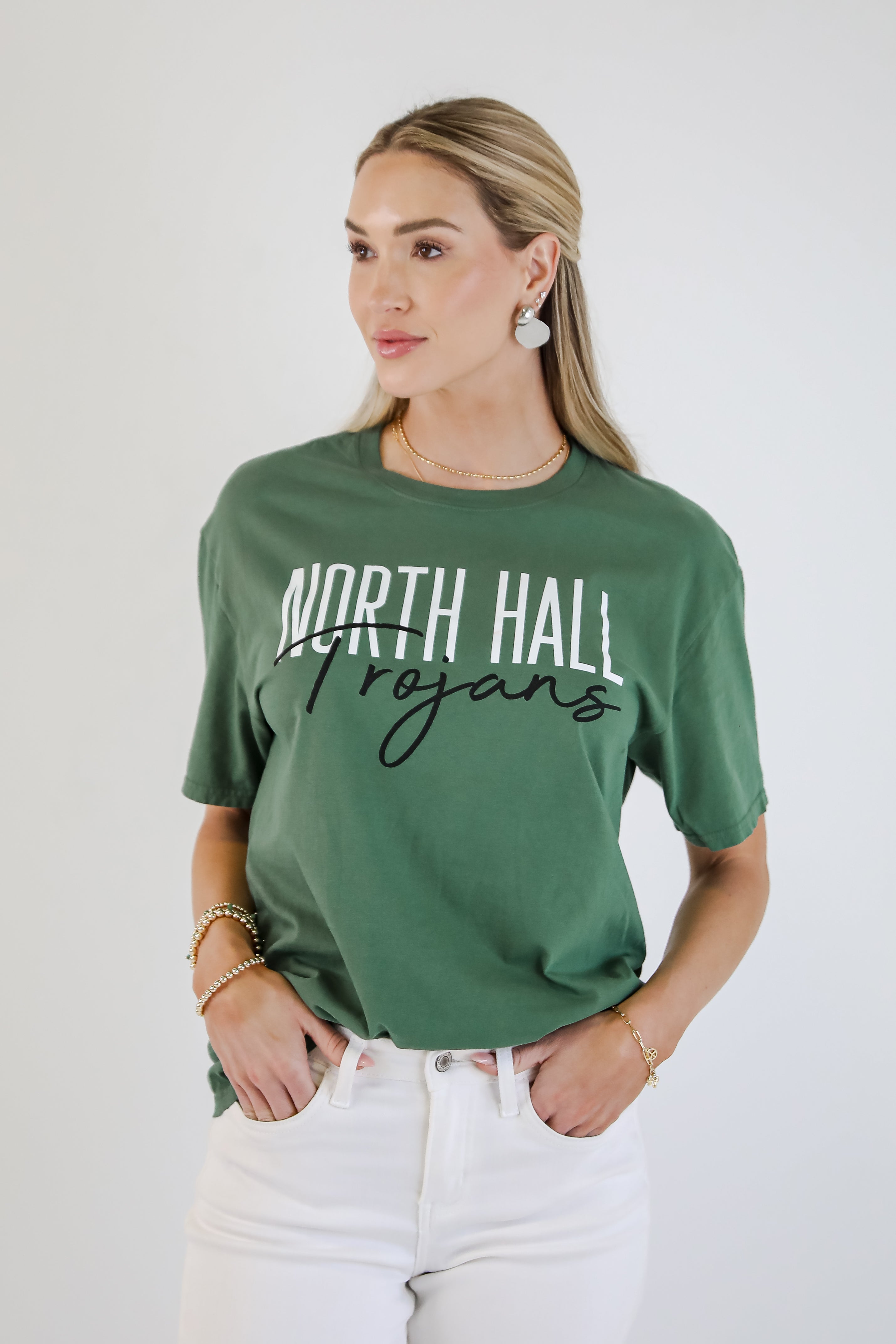 Green North Hall Trojans Tee