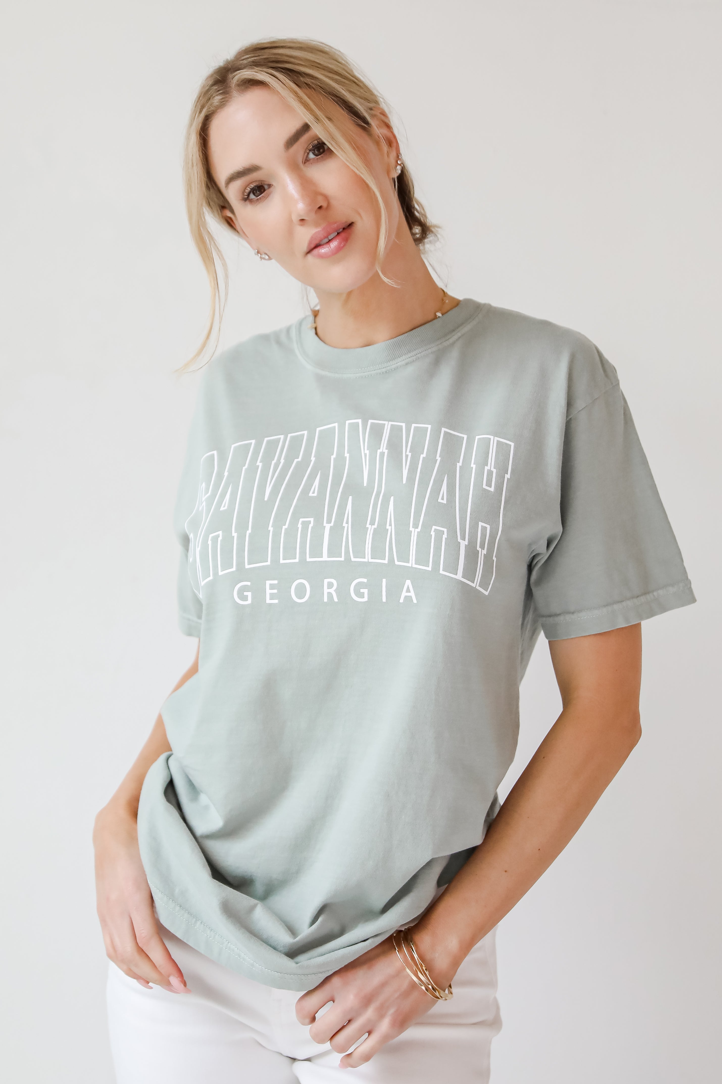 Sage Savannah Georgia Block Letter Tee