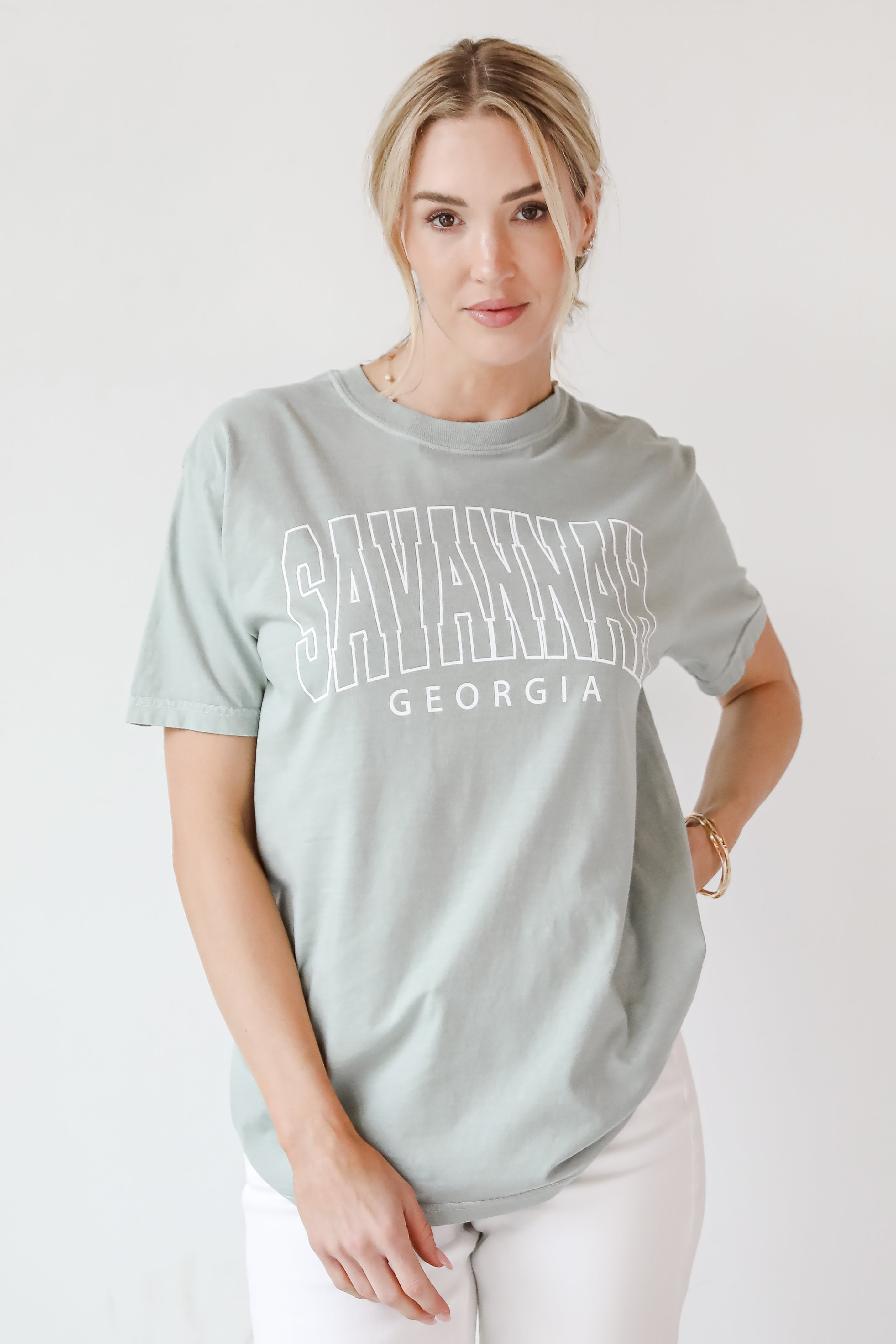 Sage Savannah Georgia Block Letter Tee