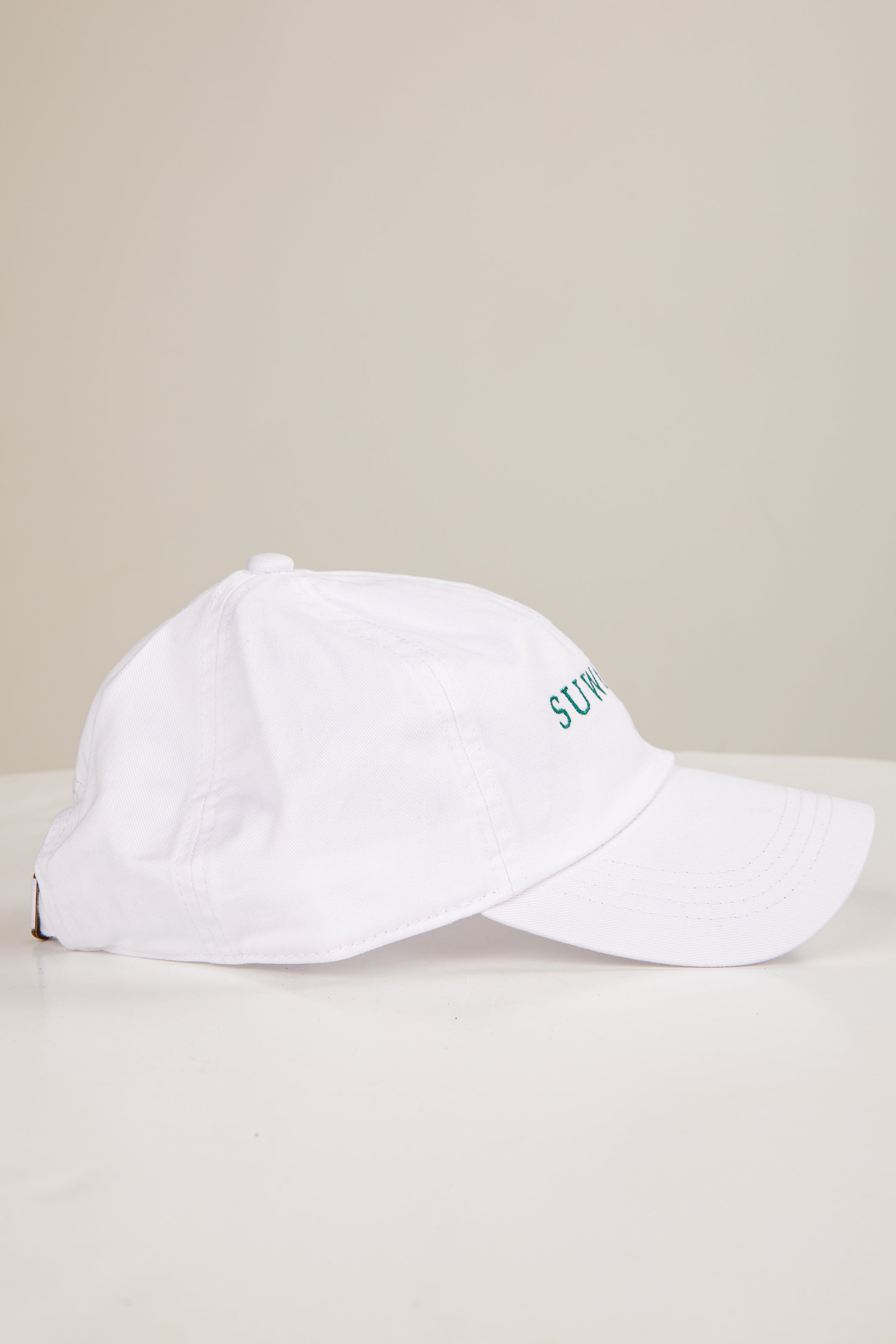 White cap with &