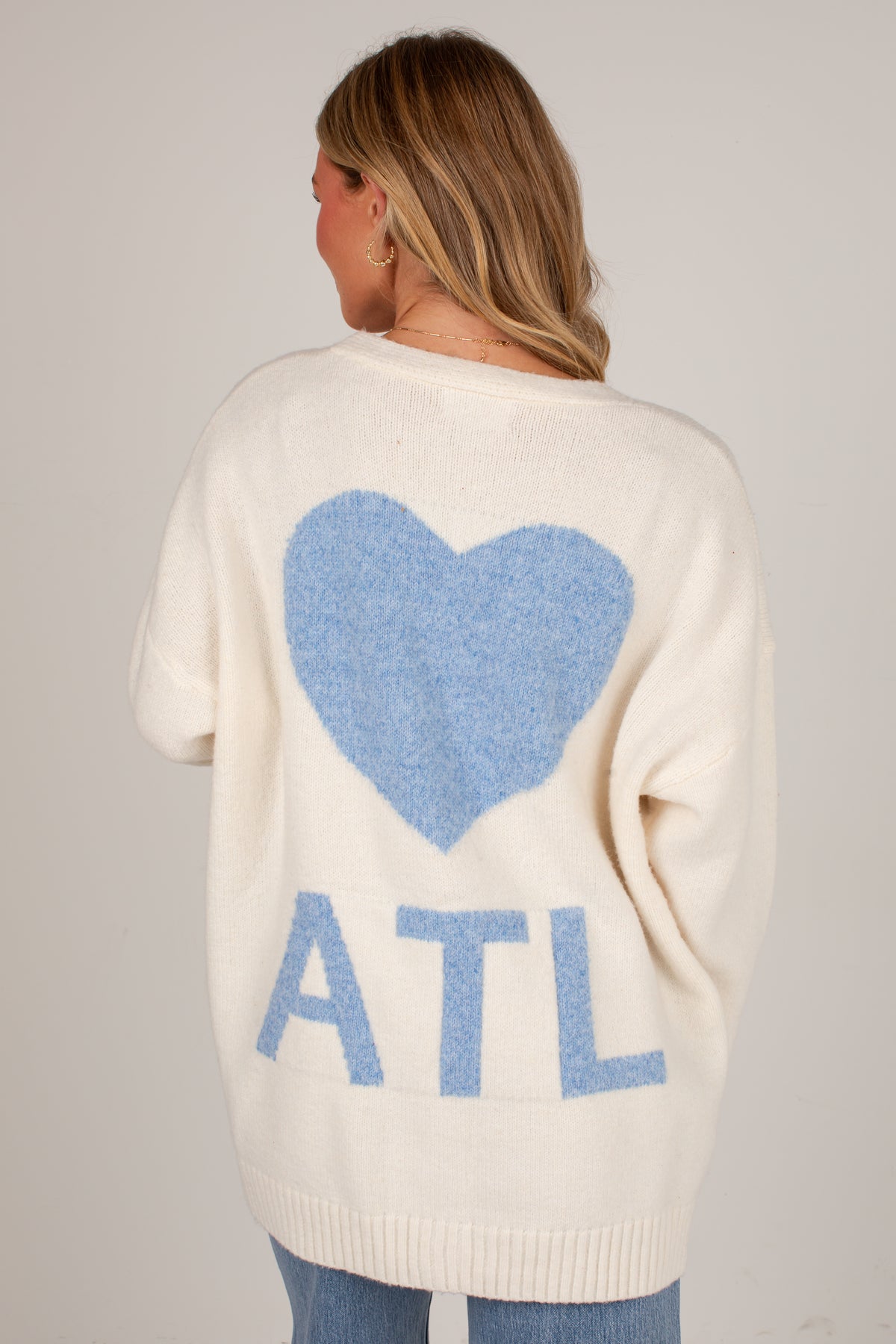 Atlanta Heart Graphic Sweater Cardigan