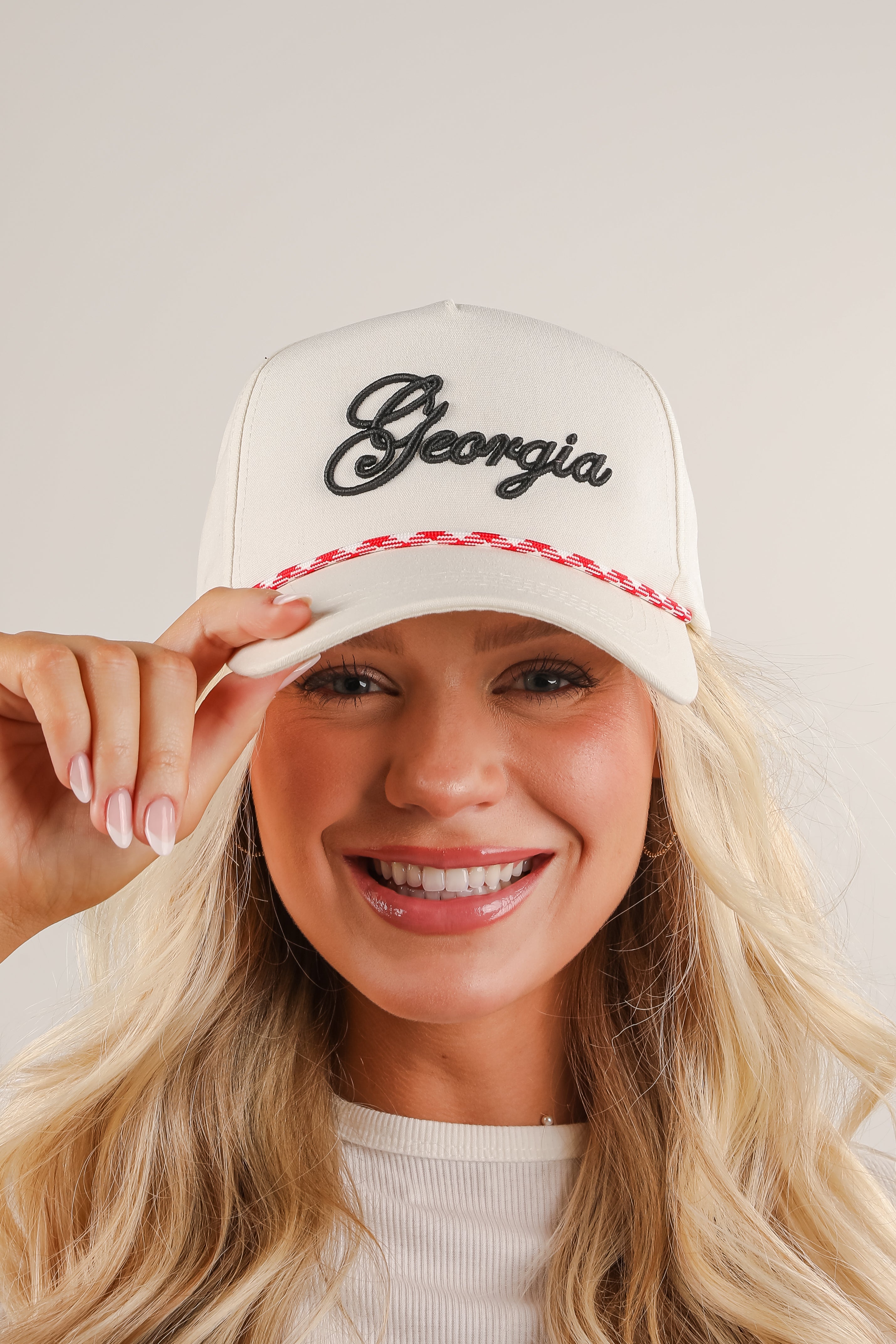 Red Georgia Script Hat