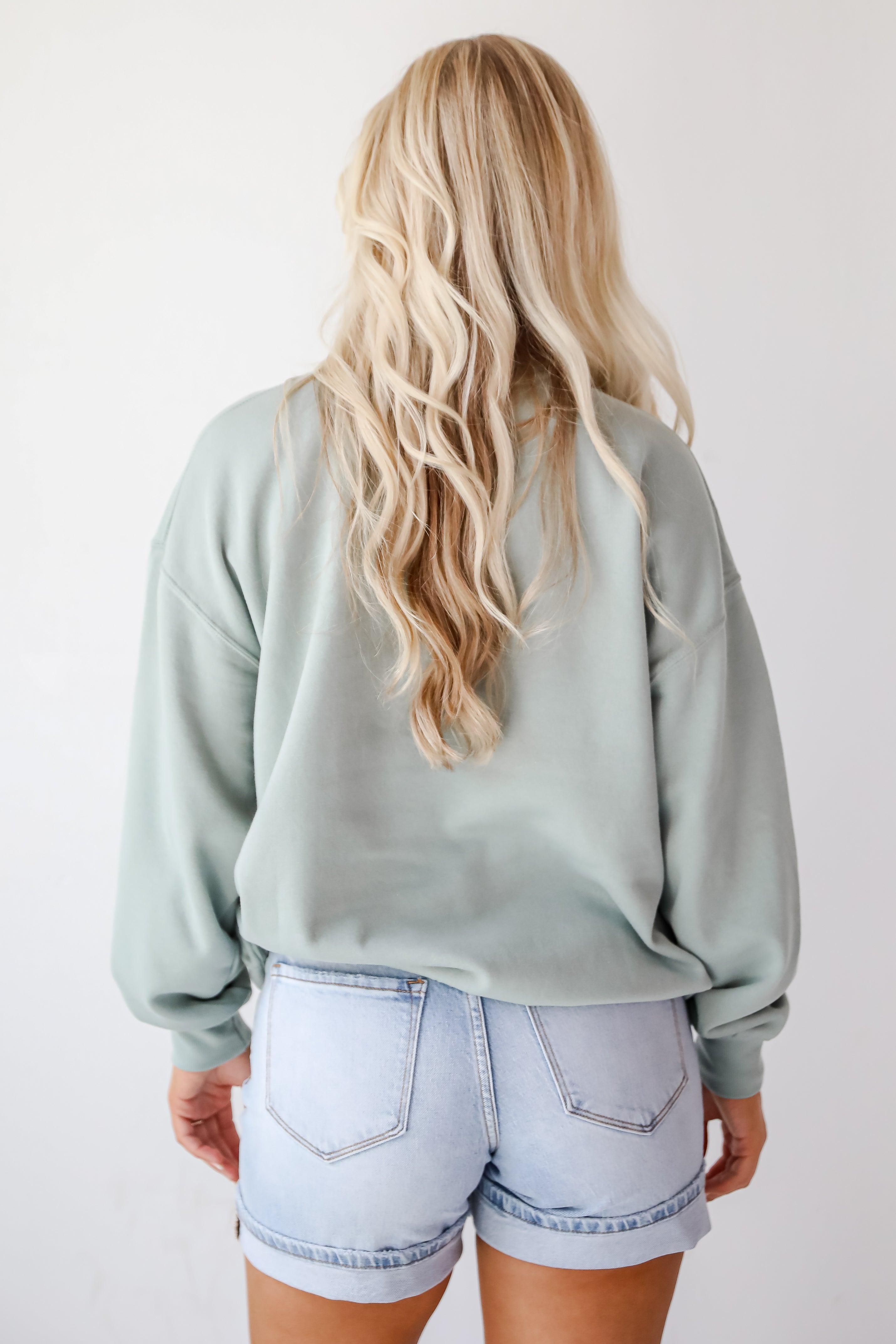 Sage Charleston Embroidered Sweatshirt