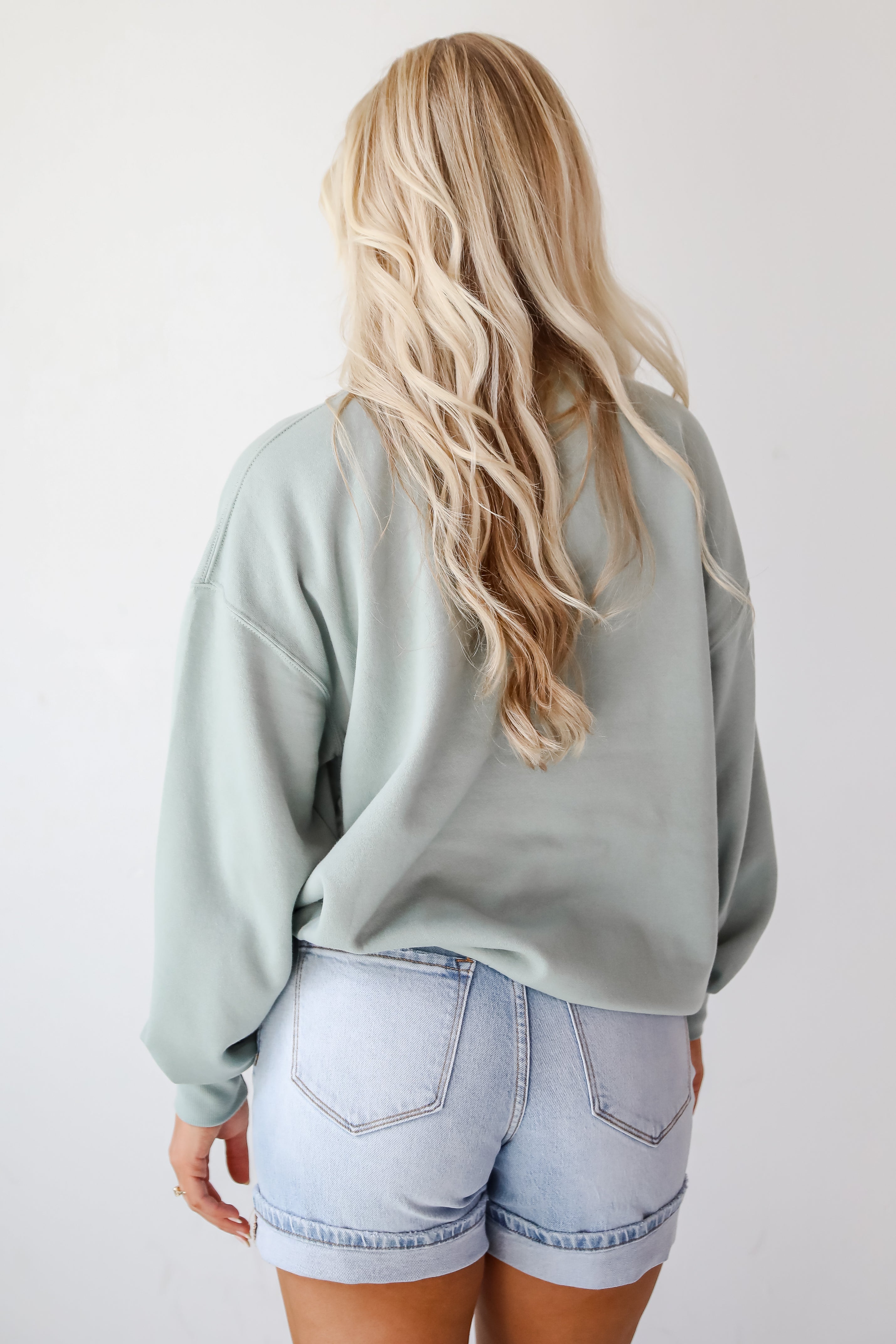 Sage Charleston Embroidered Sweatshirt