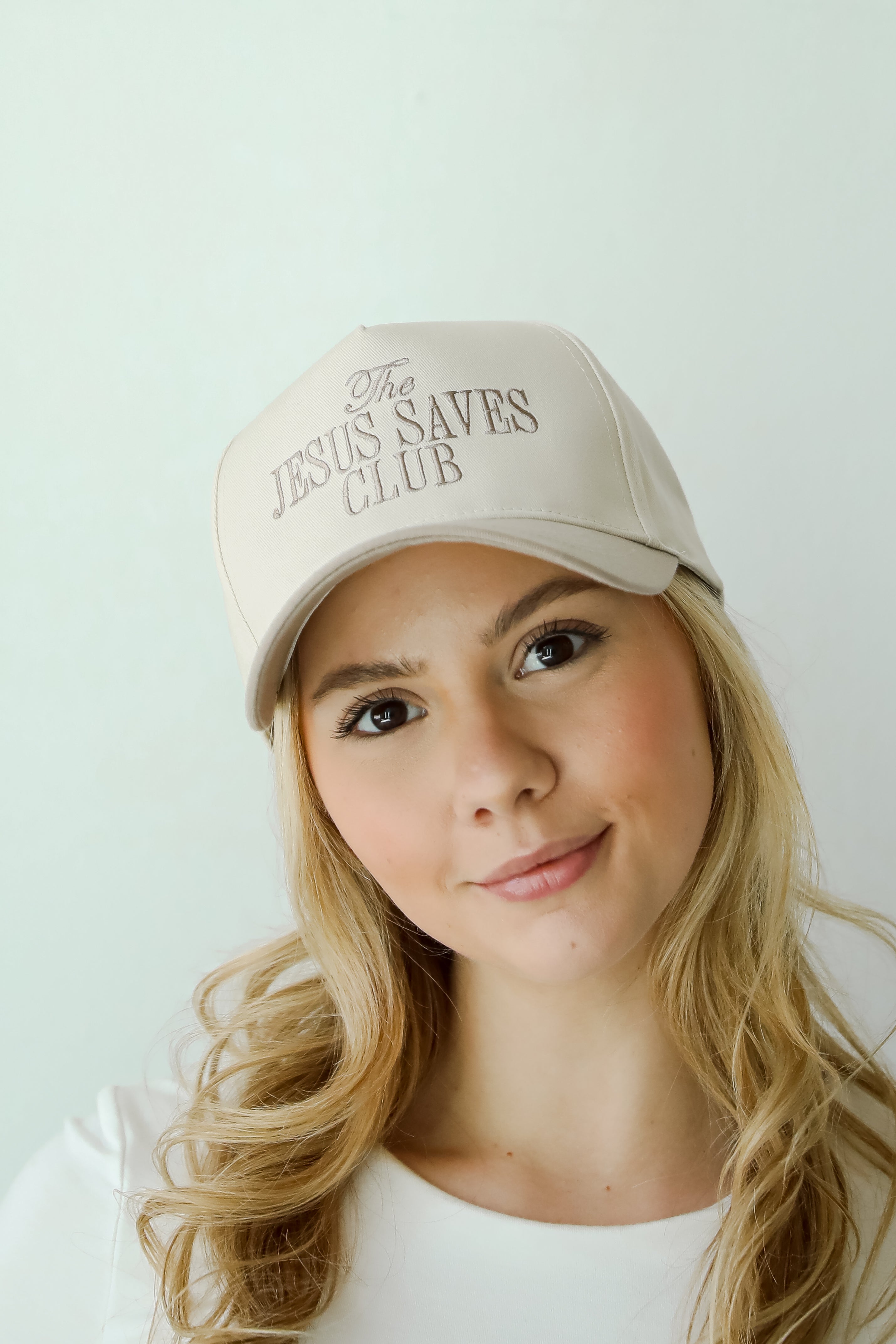 Beige The Jesus Saves Club Hat