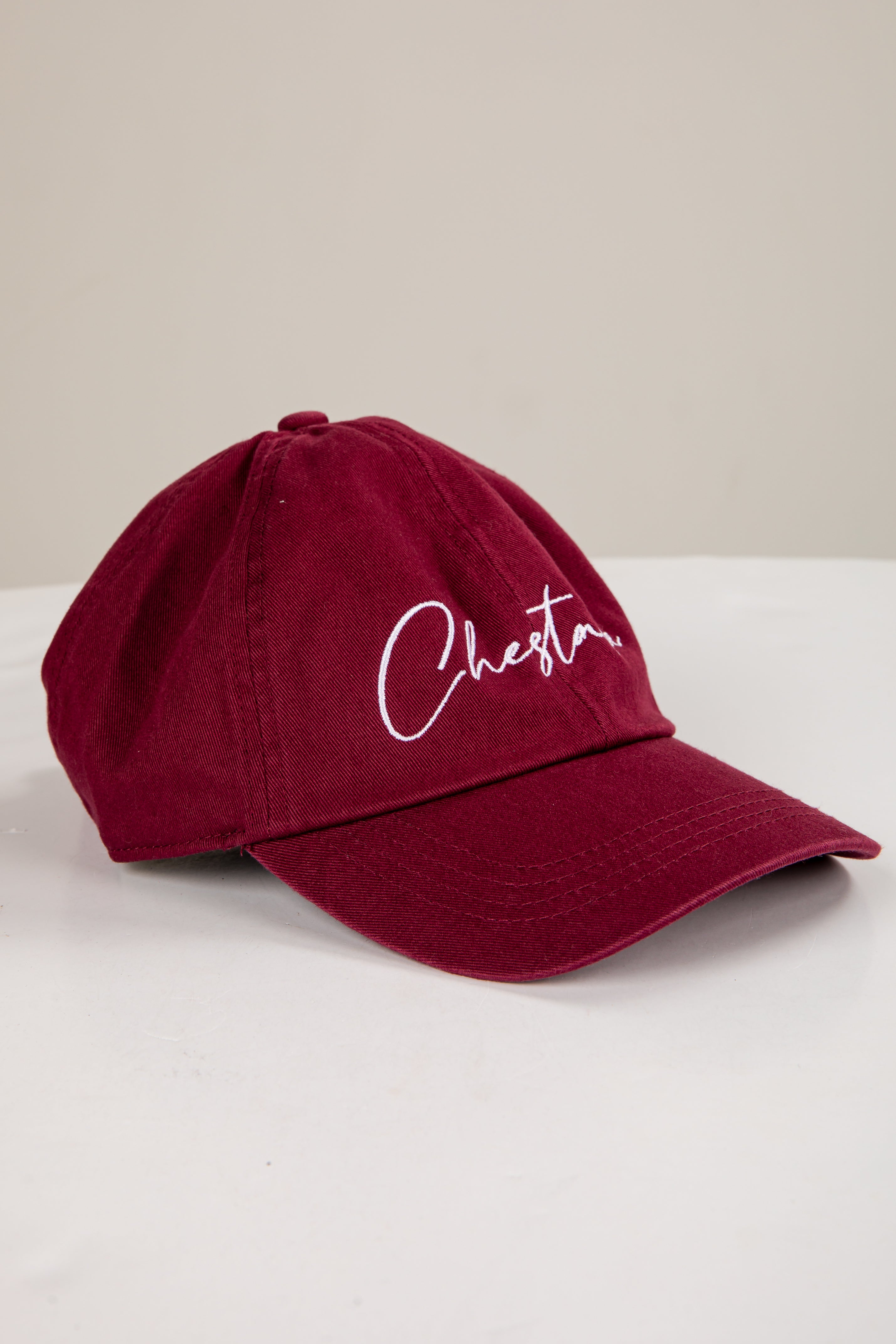 Maroon cap with &