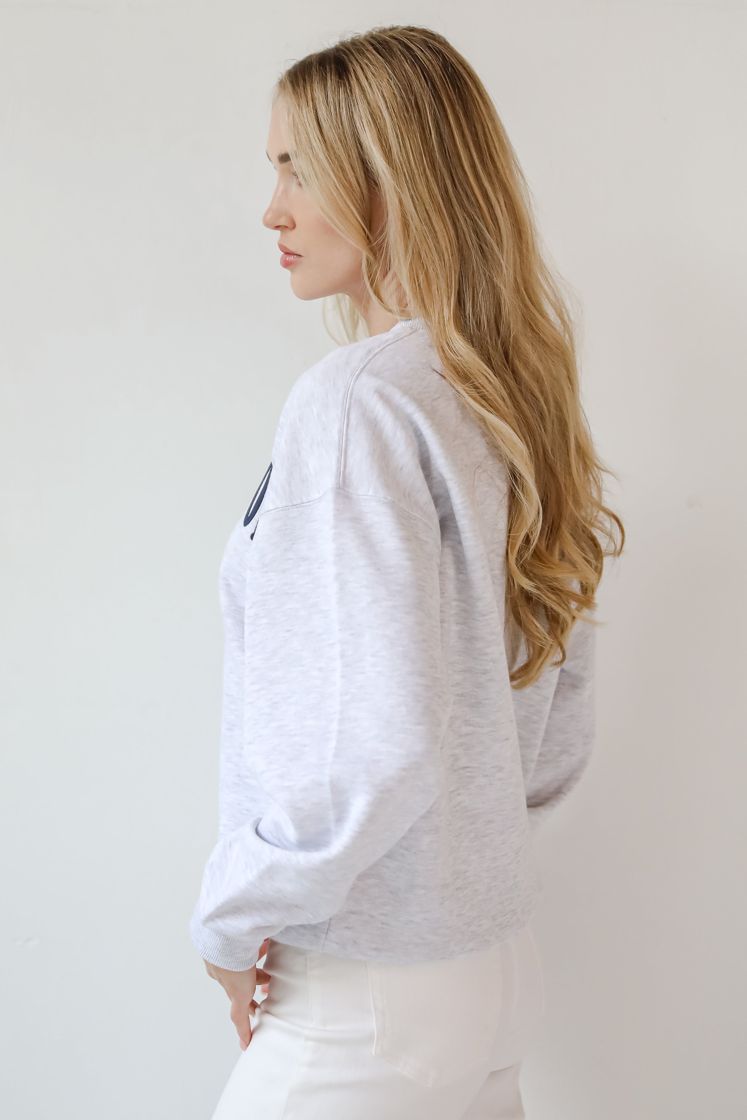 Light Heather Grey Charleston South Carolina Embroidered Sweatshirt