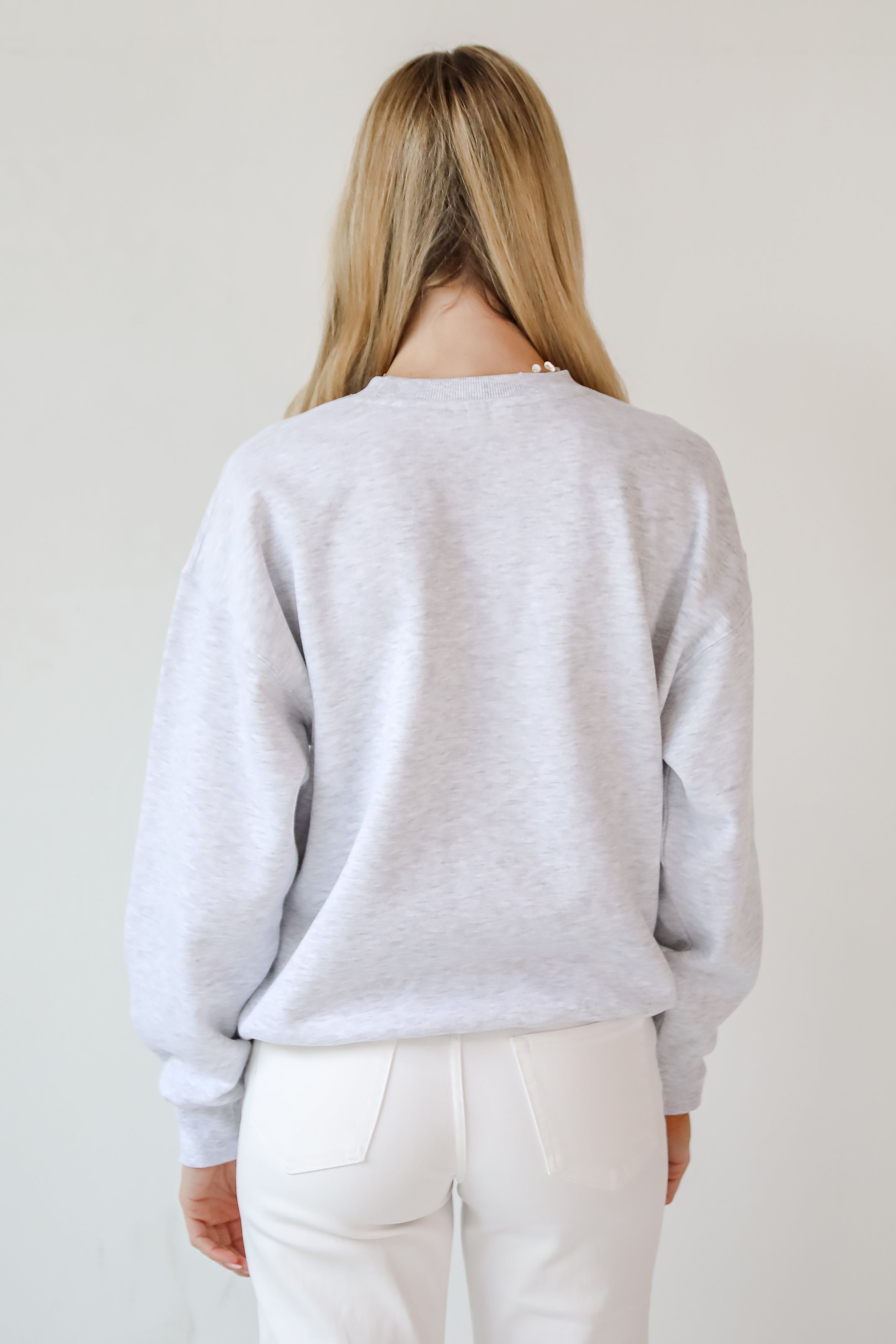 Light Heather Grey Charleston South Carolina Embroidered Sweatshirt