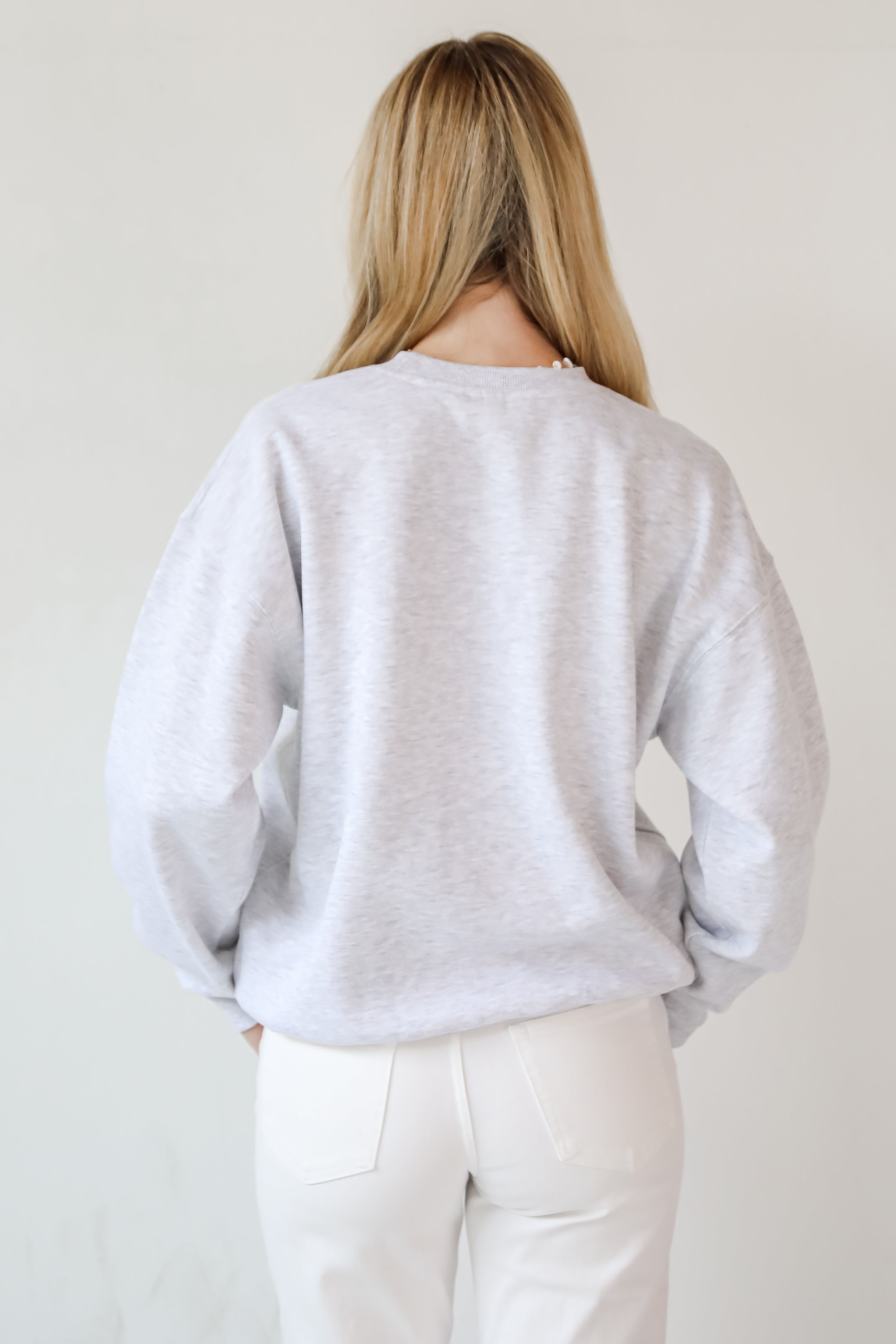 Light Heather Grey Charleston South Carolina Embroidered Sweatshirt